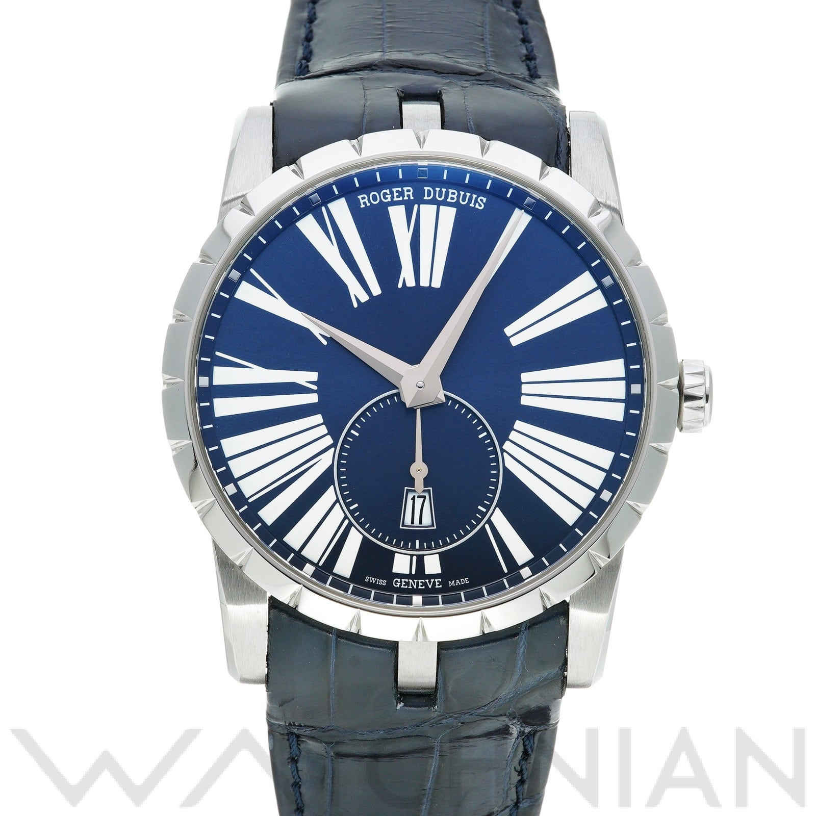 エクスカリバー 42 DBEX0535 ブルー ロジェ デュブイ ROGER DUBUIS メンズ 【中古】