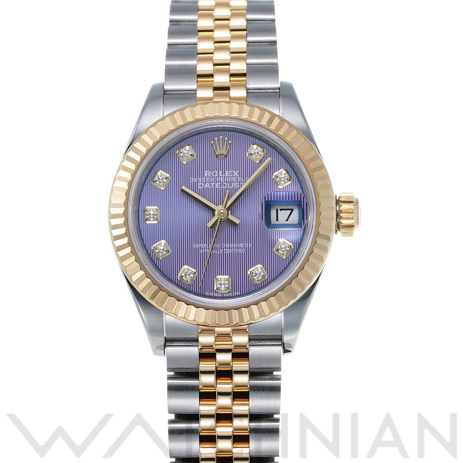 ロレックス レディ デイトジャスト 28 279173G ラベンダータペストリー/ダイヤモンド レディース 時計 【中古】【wristwatch】