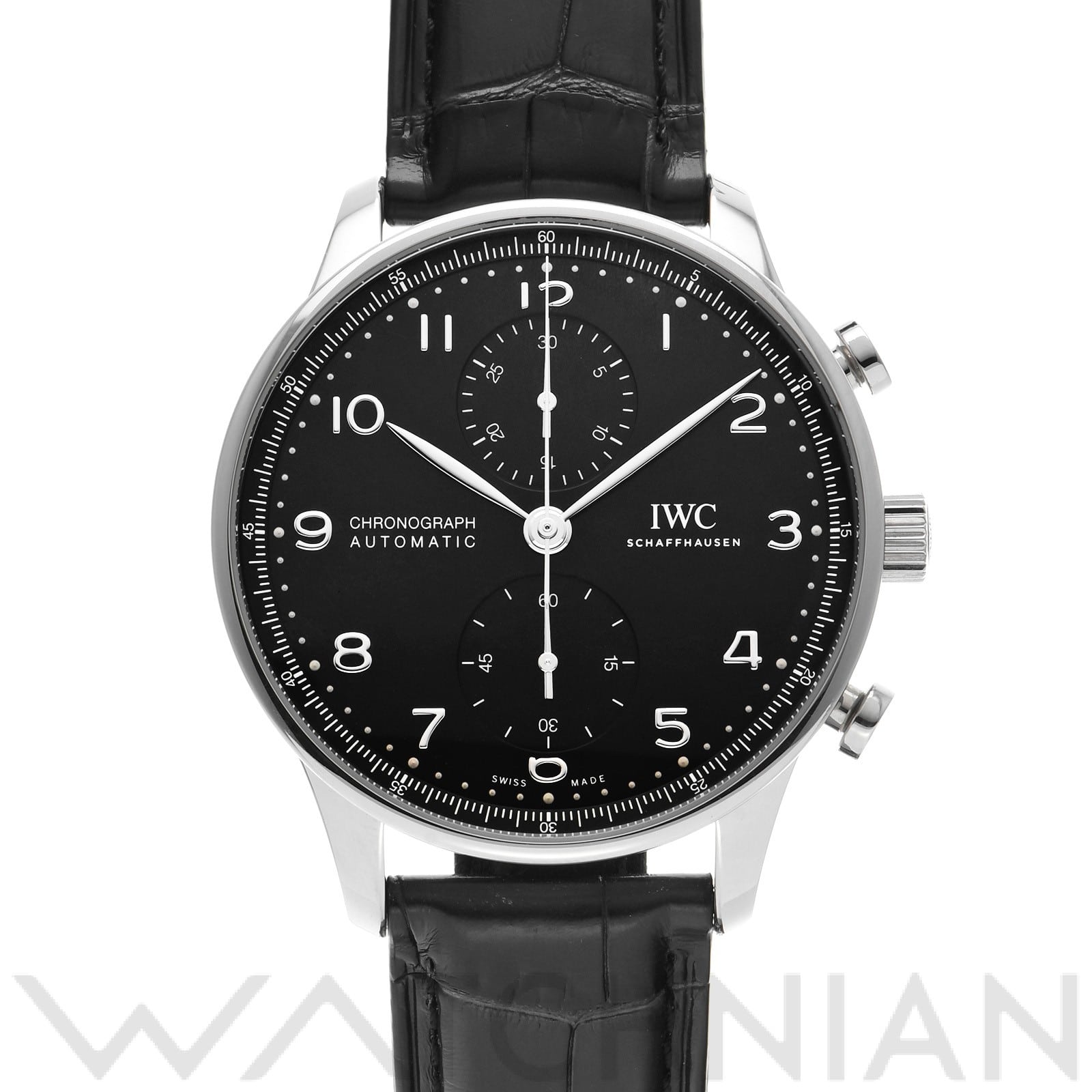 ポルトギーゼ クロノグラフ IW371609 ブラック インターナショナルウォッチカンパニー IWC メンズ 【中古】