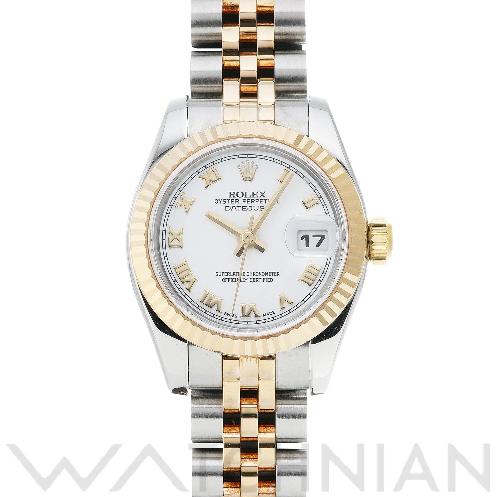 ロレックス デイトジャスト 26 179173 ホワイト レディース 時計 【中古】【wristwatch】