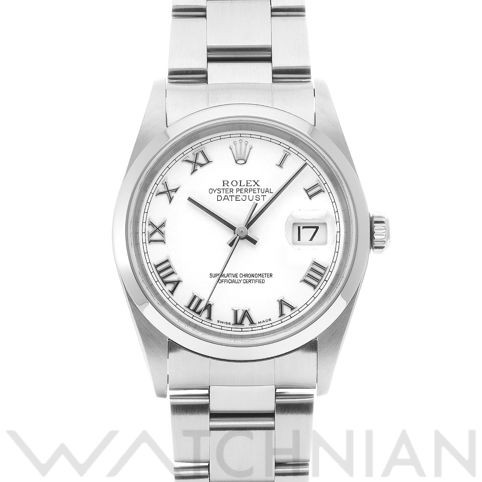 ロレックス デイトジャスト 16200 ホワイト メンズ 時計 【中古】【wristwatch】