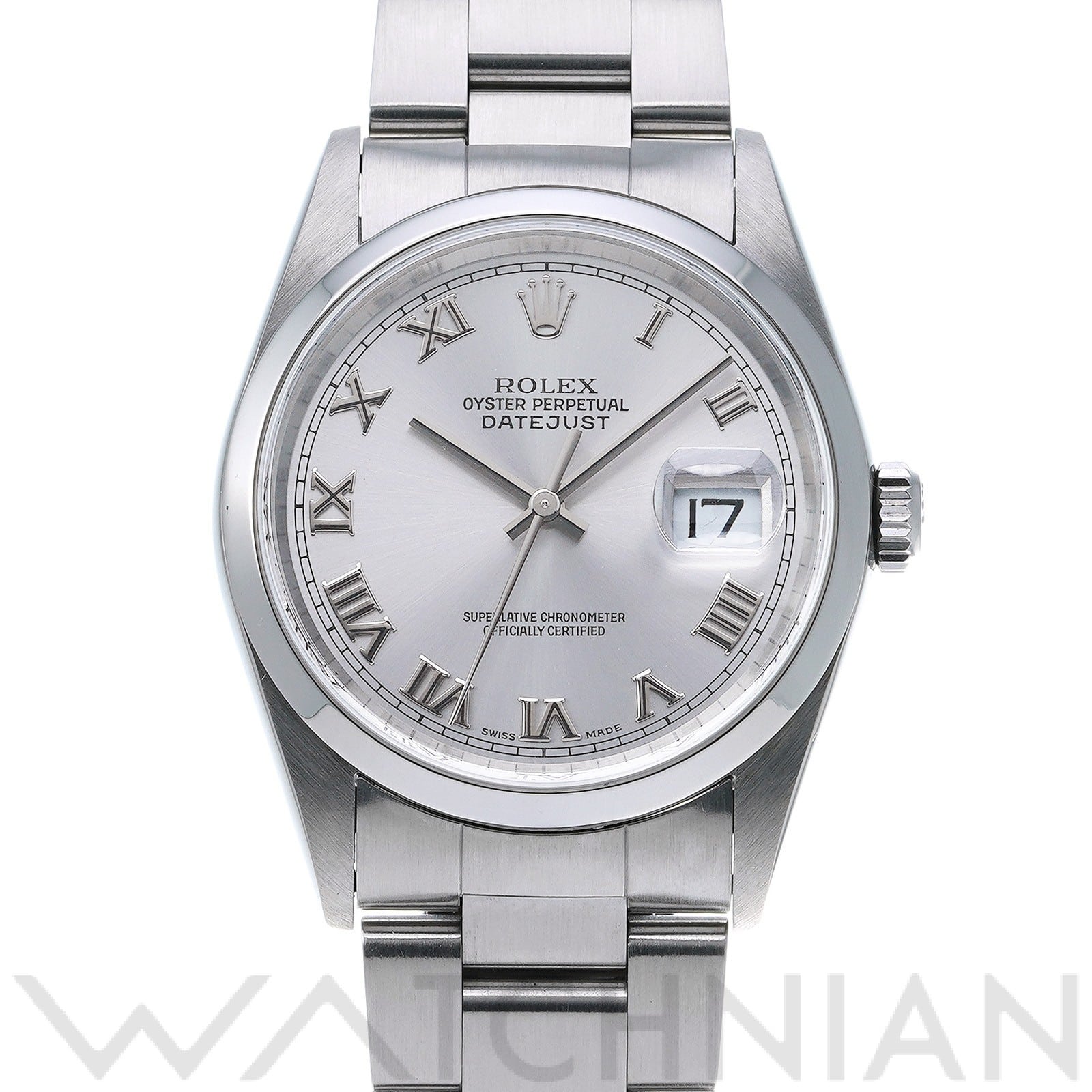 ロレックス デイトジャスト 36 16200 グレー メンズ 時計 【中古】【wristwatch】