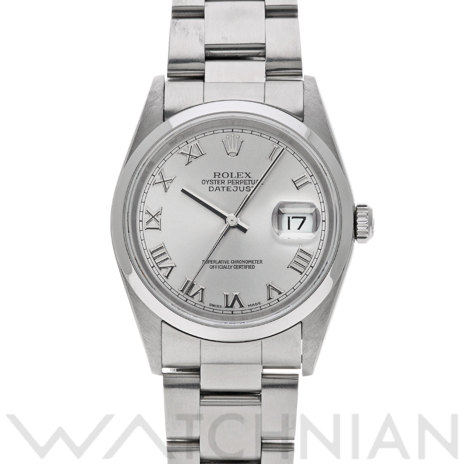 ロレックス デイトジャスト 36 16200 グレー メンズ 時計 【中古】【wristwatch】