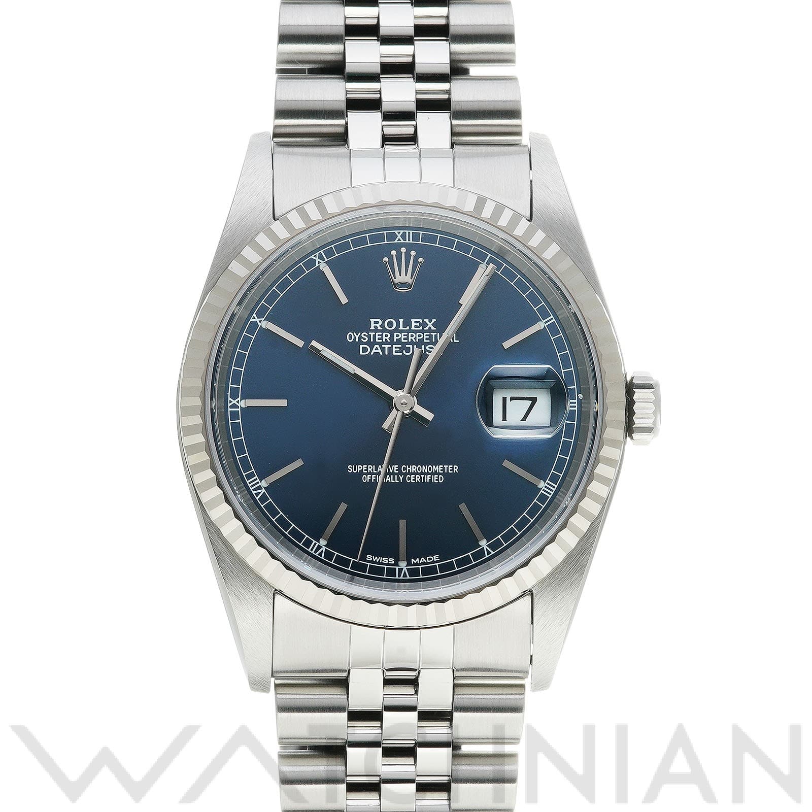 ロレックス デイトジャスト 36 16234 ブルー メンズ 時計 【中古】【wristwatch】