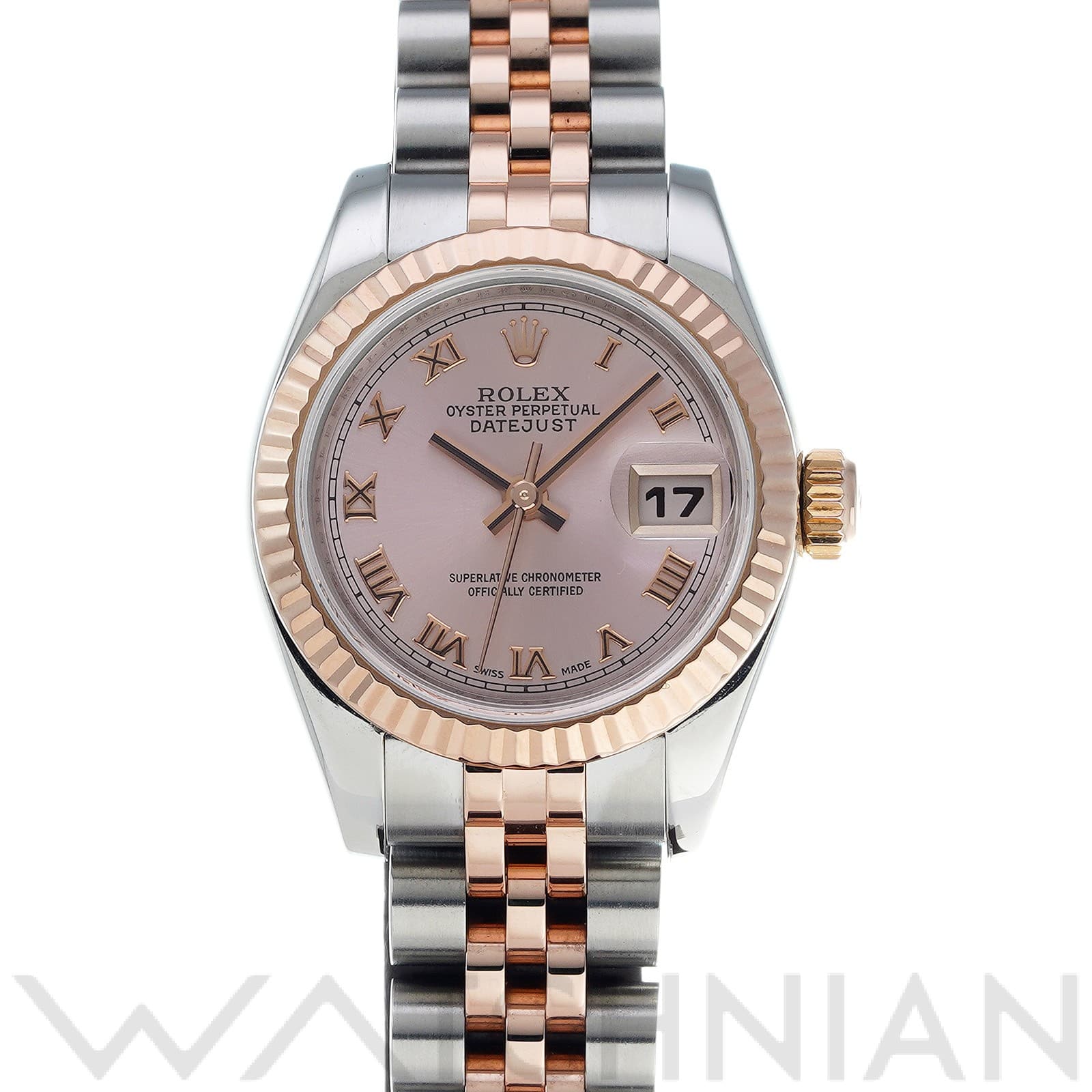 ロレックス レディ デイトジャスト 26 179171 ピンク レディース 時計 【中古】【wristwatch】