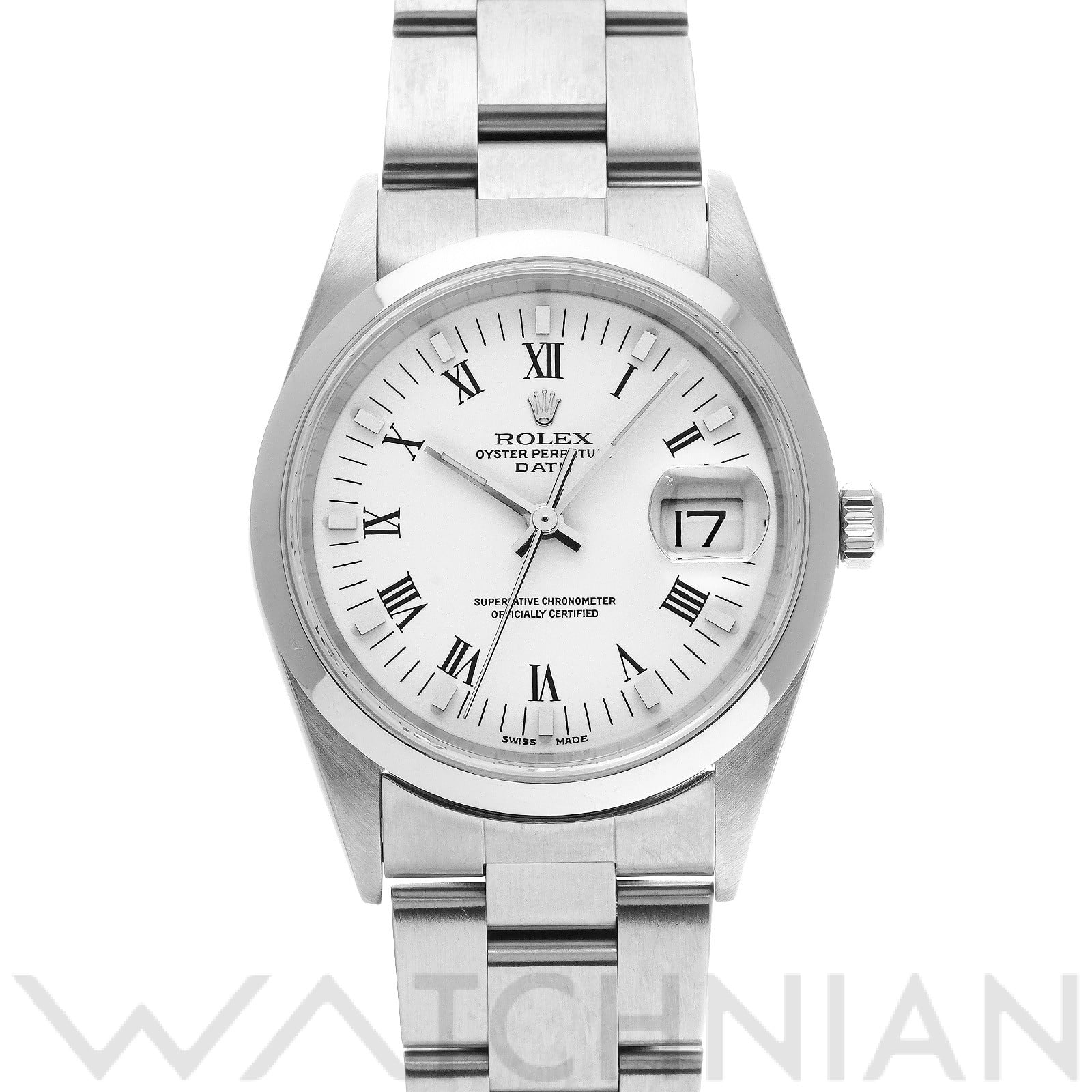 ロレックス オイスターパーペチュアル デイト 15200 ホワイト メンズ 時計 【中古】【wristwatch】