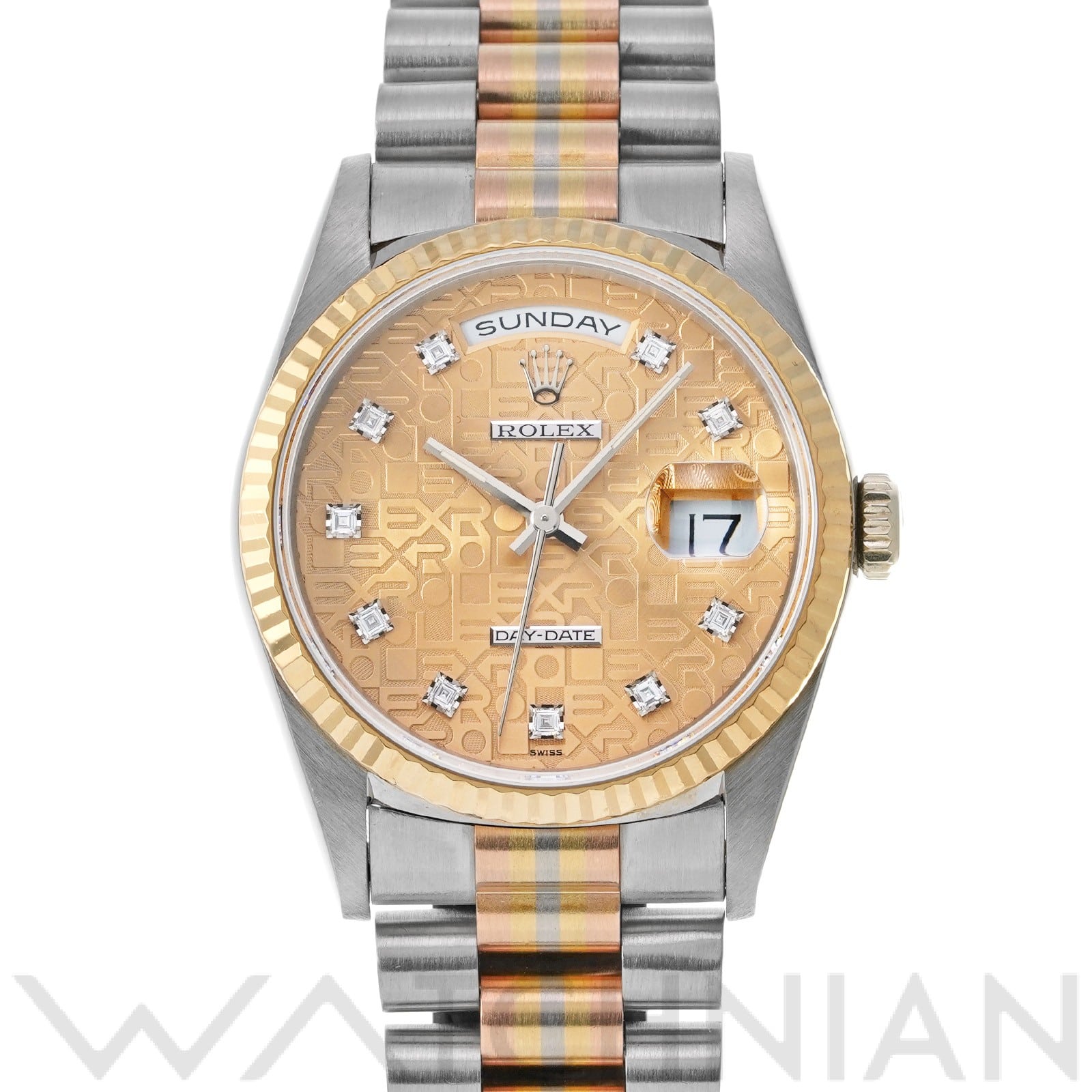 ロレックス デイデイト トリドール 18239BIC コパーコンピュータ/ダイヤモンド メンズ 時計 【中古】【wristwatch】