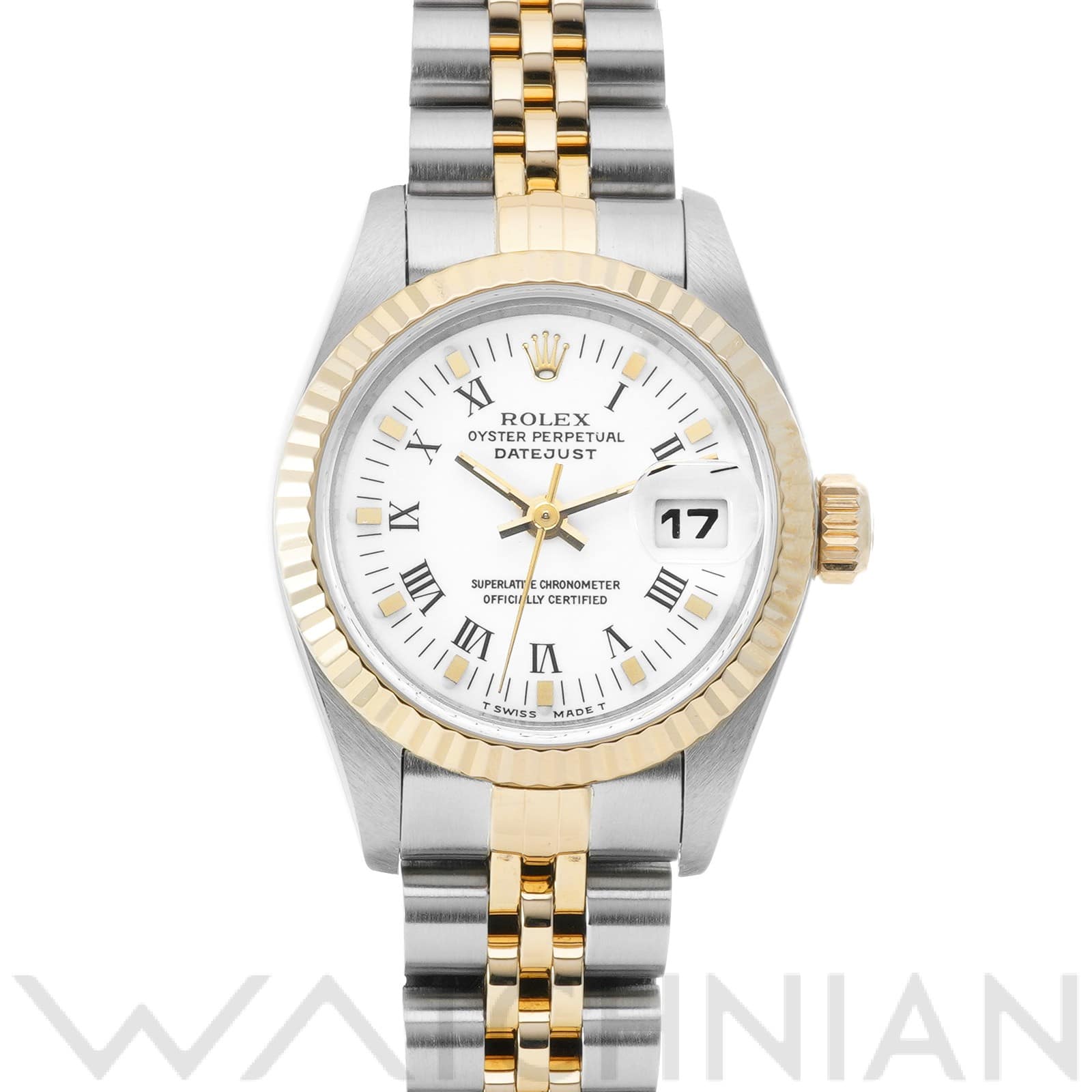 ロレックス デイトジャスト 69173 ホワイト レディース 時計 【中古】【wristwatch】