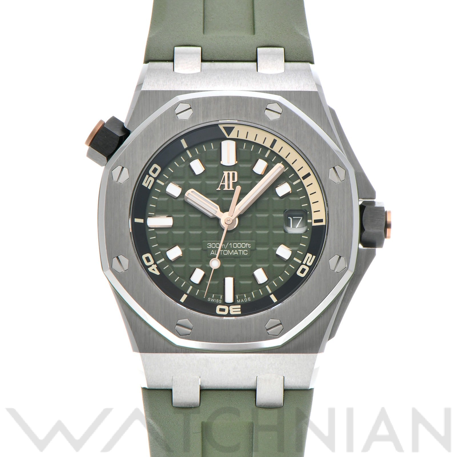 オーデマ ピゲ ロイヤルオーク オフショア ダイバー 15720ST.OO.A052CA.01 カーキグリーン メンズ 時計 【中古】【wristwatch】