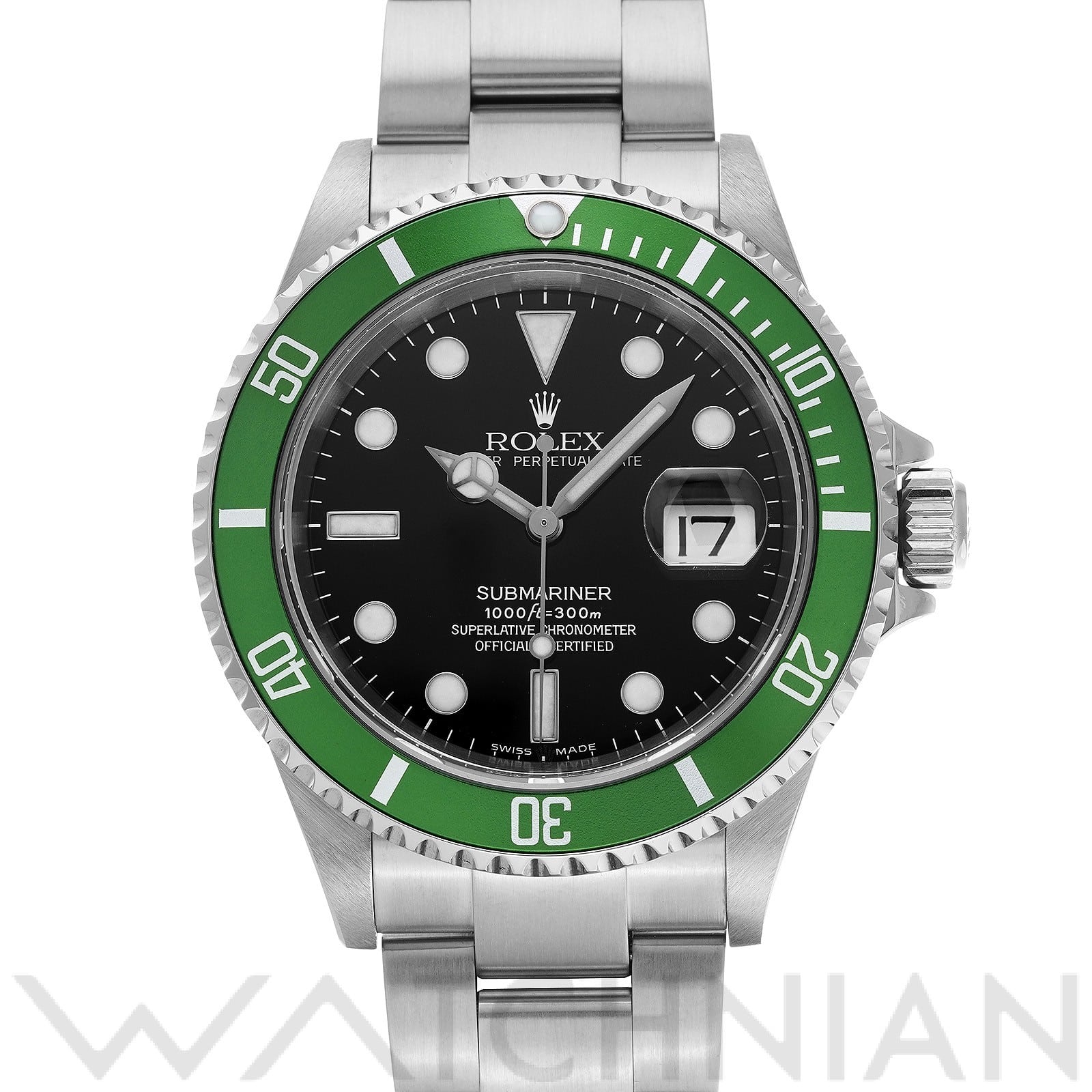 サブマリーナ デイト ファット4 ビッグスイス 16610LV F番(2005年頃製造) ブラック ロレックス ROLEX メンズ 【中古】