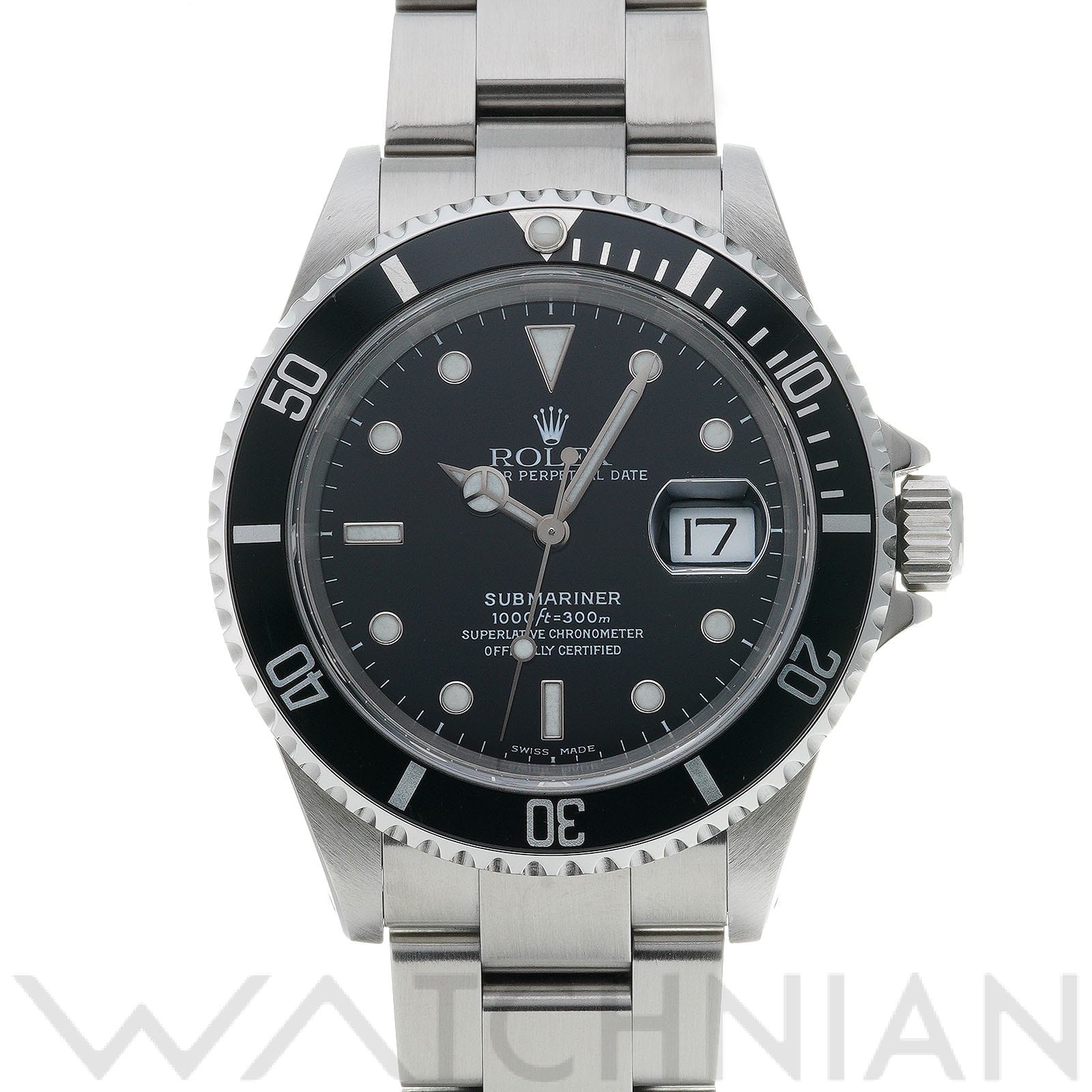 サブマリーナ デイト 16610 P番(2000年頃製造) ブラック ロレックス ROLEX メンズ 【中古】