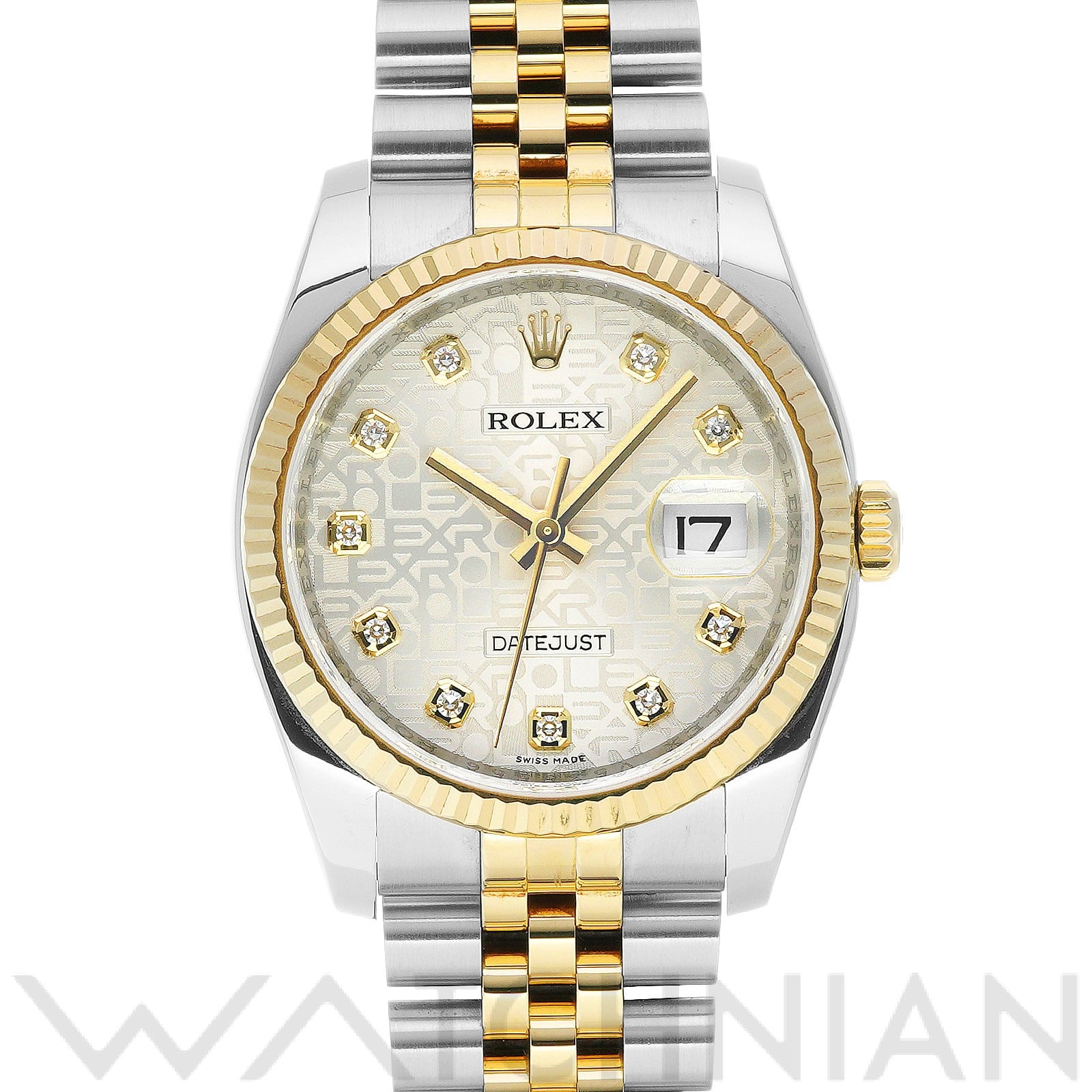 ロレックス デイトジャスト 36 116233G シルバーコンピュータ/ダイヤモンド メンズ 時計 【中古】【wristwatch】