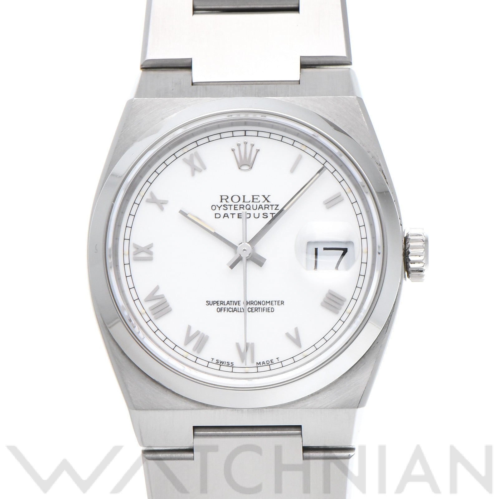 ロレックス / ROLEX オイスタークォーツ デイトジャスト 17000 ホワイト メンズ 時計 【中古】【wristwatch】