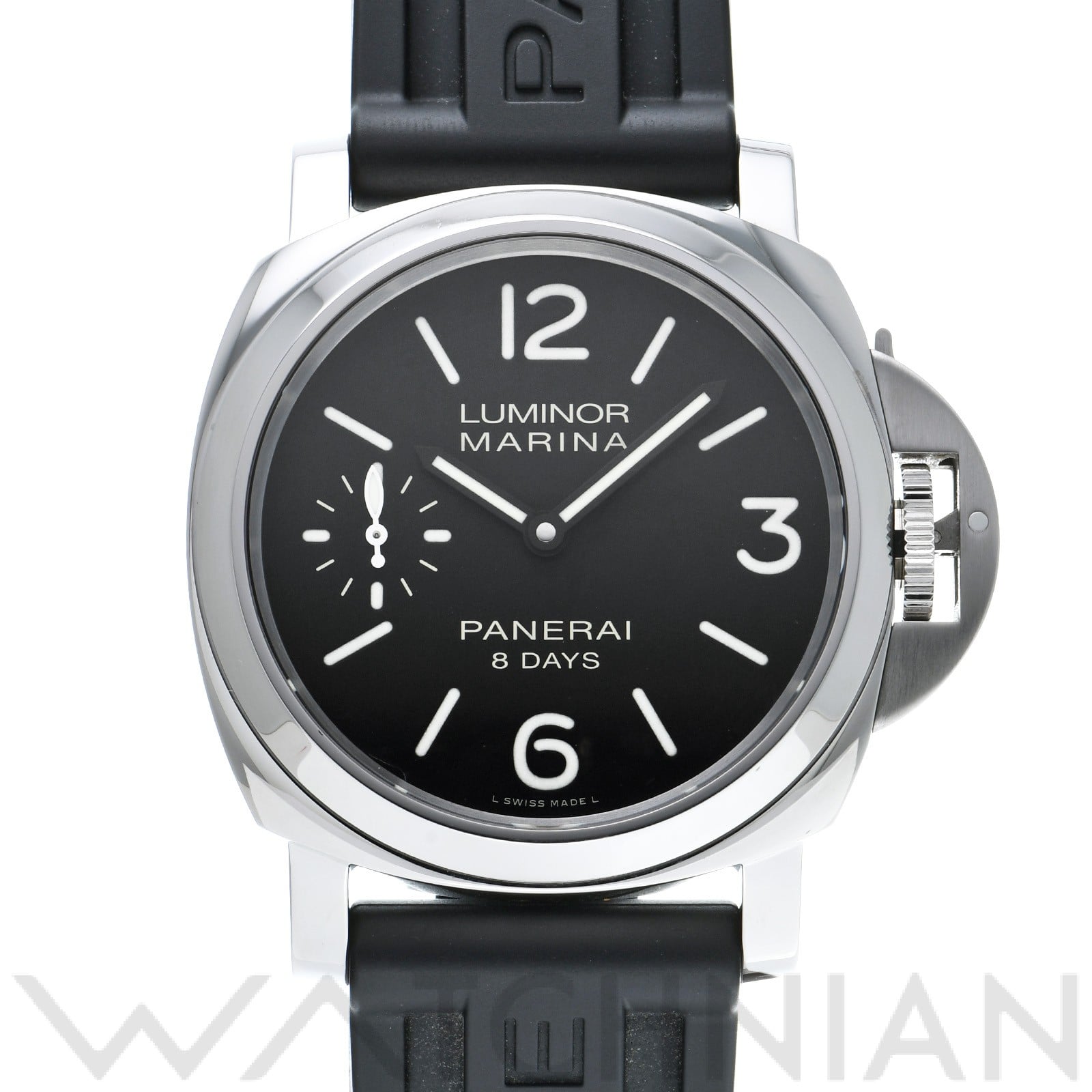 ルミノールマリーナ 8デイズ PAM00510 T番(2017年製造) ブラック パネライ OFFICINE PANERAI メンズ 【中古】