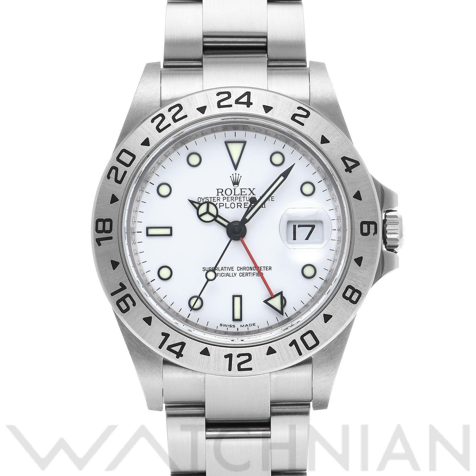 ロレックス エクスプローラーII 16570 ホワイト メンズ 時計 【中古】【wristwatch】