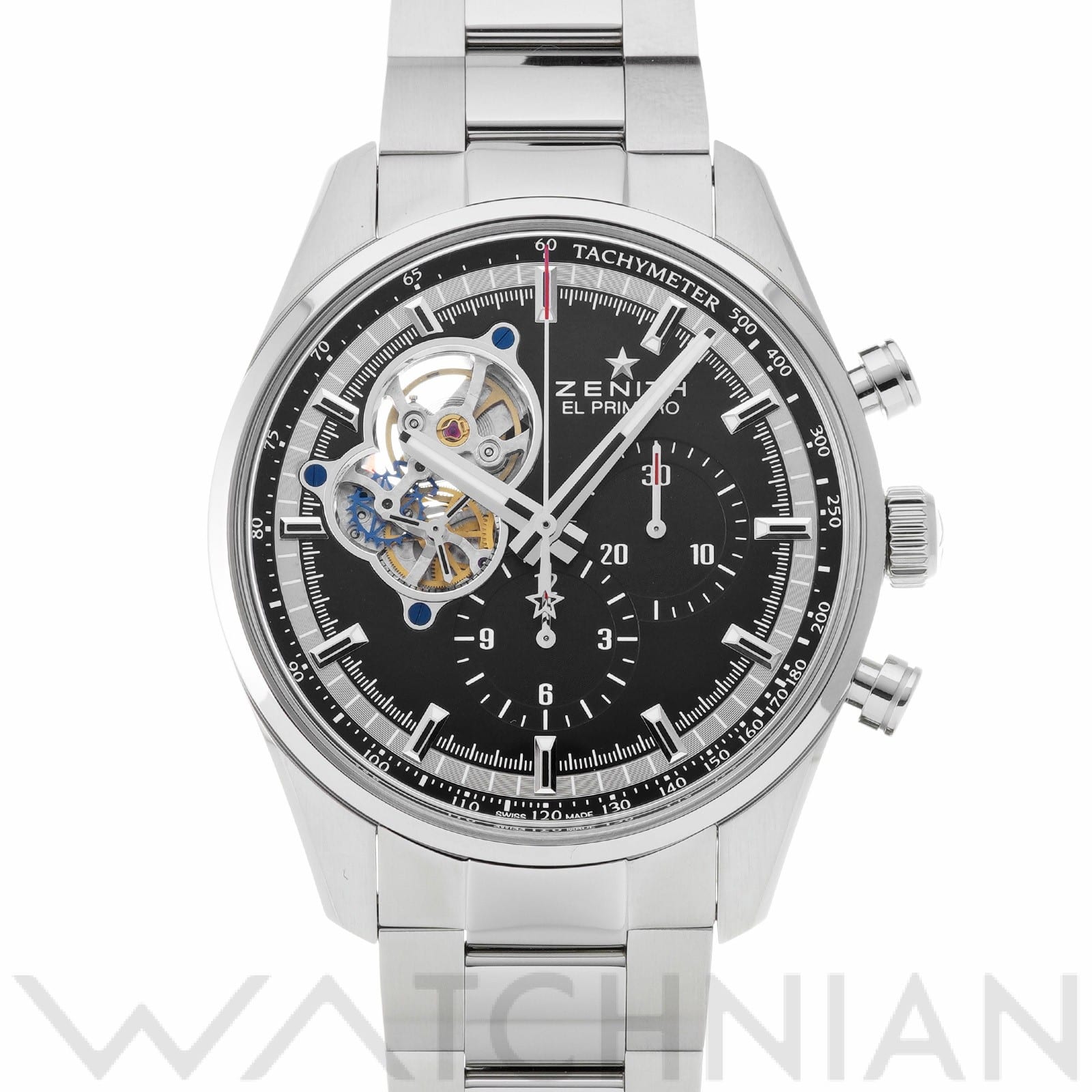 ゼニス / ZENITH クロノマスター エル・プリメロ オープン 03.2040.4061/21.M2040 ブラック メンズ 時計 【中古】【wristwatch】