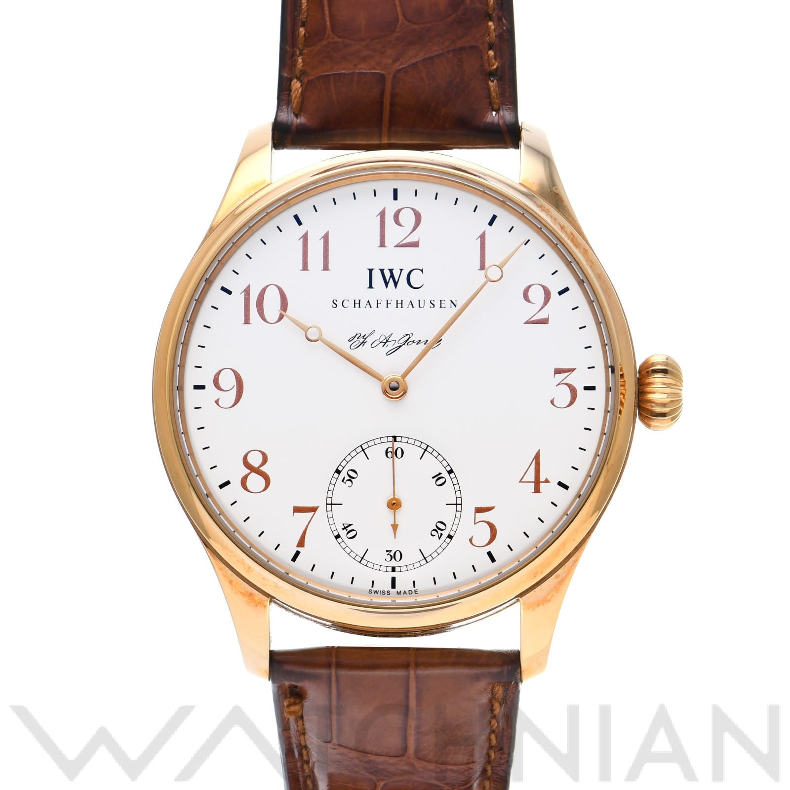 ポルトギーゼ F.A.ジョーンズ IW544201 ホワイト インターナショナルウォッチカンパニー IWC メンズ 【中古】