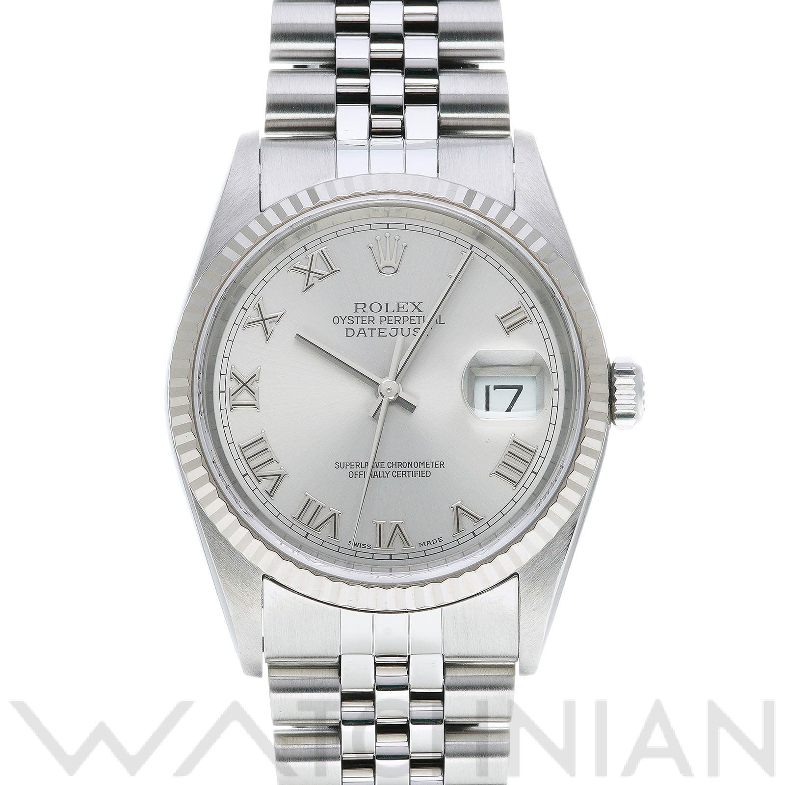 ロレックス デイトジャスト 36 16234 シルバー メンズ 時計 【中古】【wristwatch】