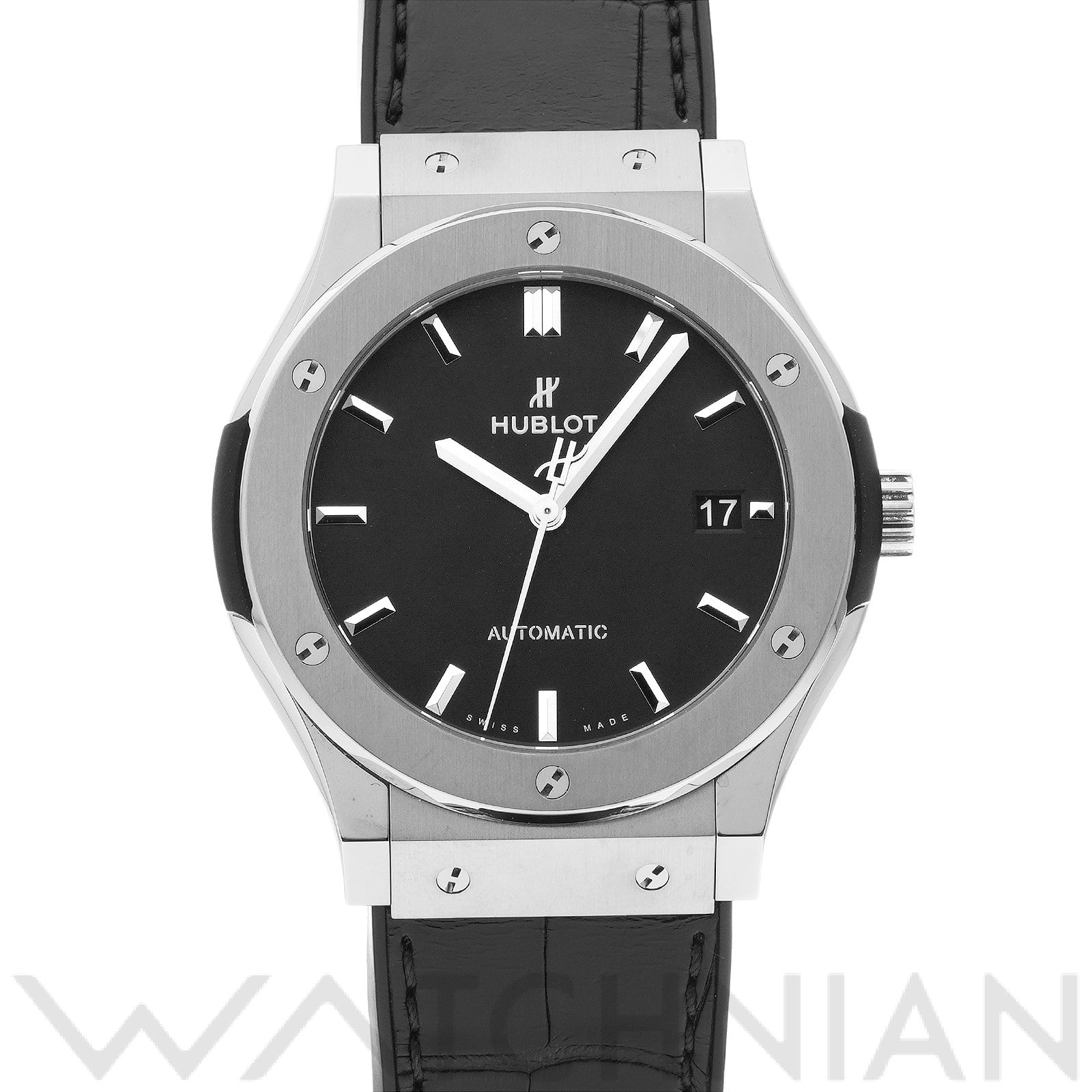 クラシックフュージョン チタニウム 511.NX.1171.LR マットブラック ウブロ HUBLOT メンズ 【中古】