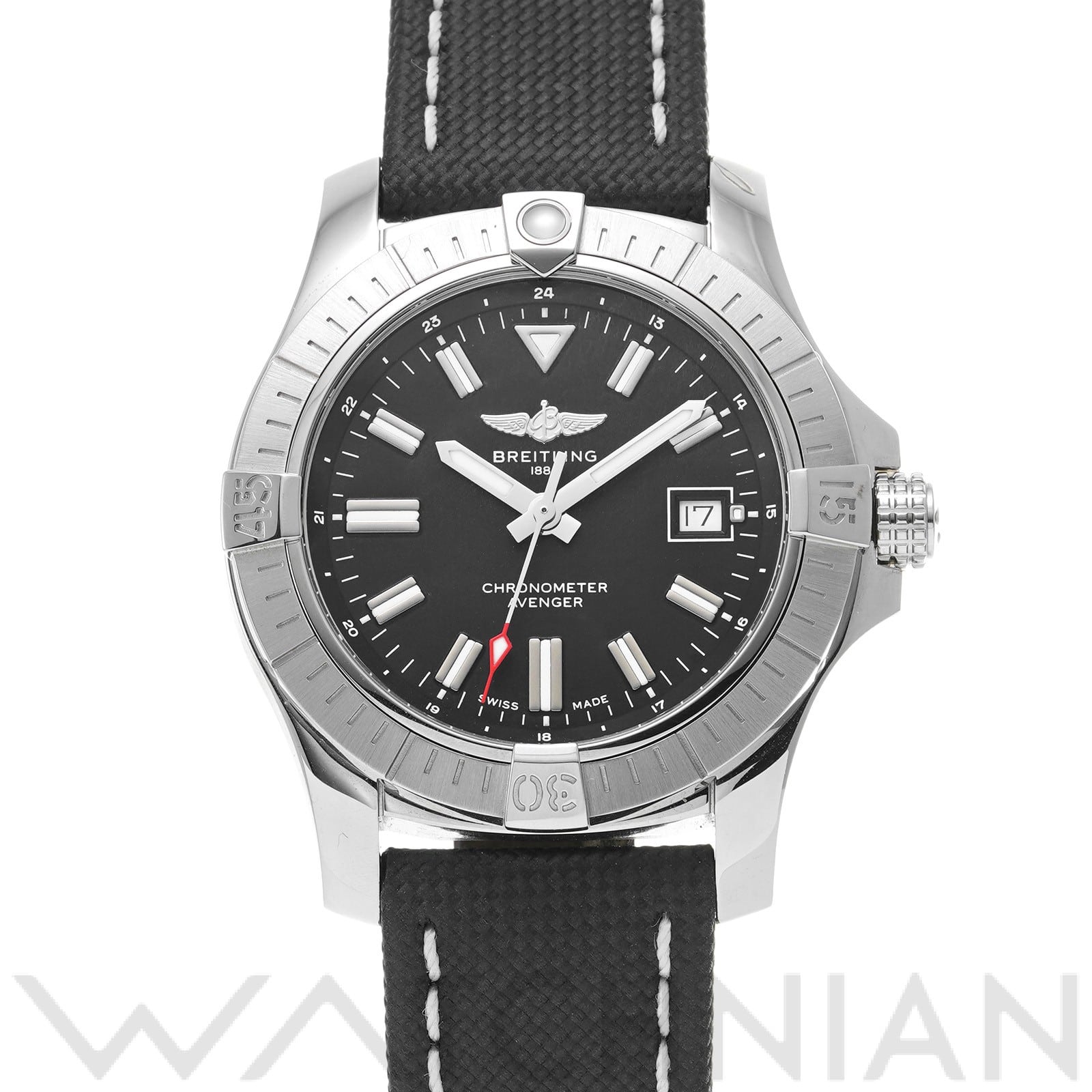 アベンジャー オートマチック 43 A17318101B1X1 ブラック ブライトリング BREITLING メンズ 【中古】