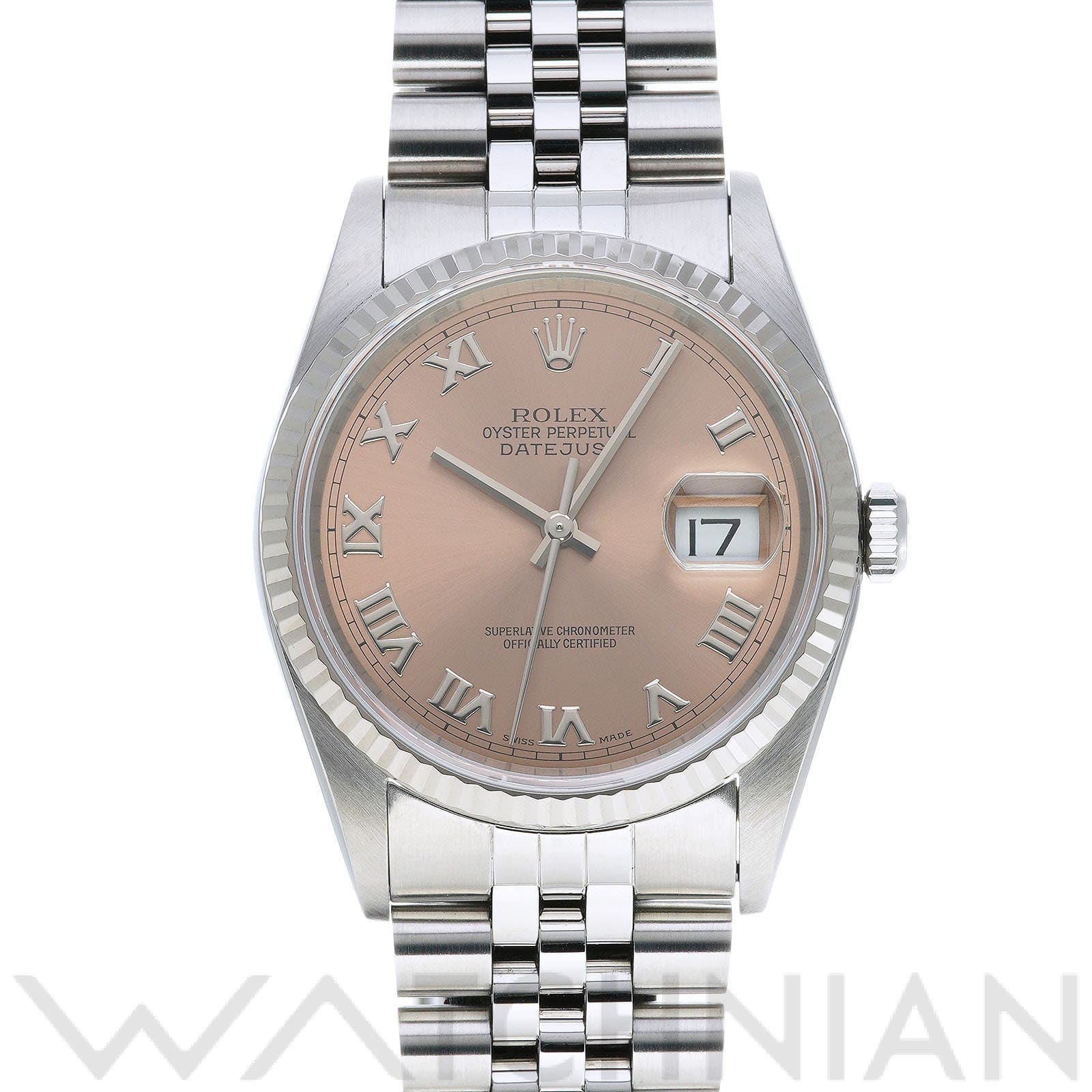 ロレックス デイトジャスト 36 16234 ピンク メンズ 時計 【中古】【wristwatch】