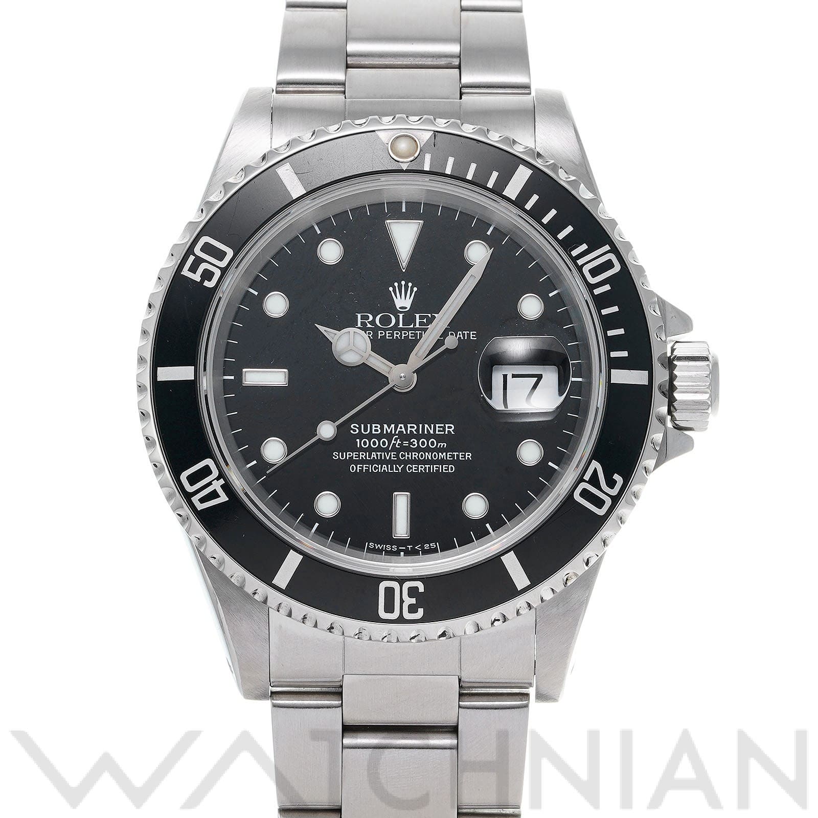 サブマリーナ デイト 16610 U番(1997年頃製造) ブラック ロレックス ROLEX メンズ 【中古】
