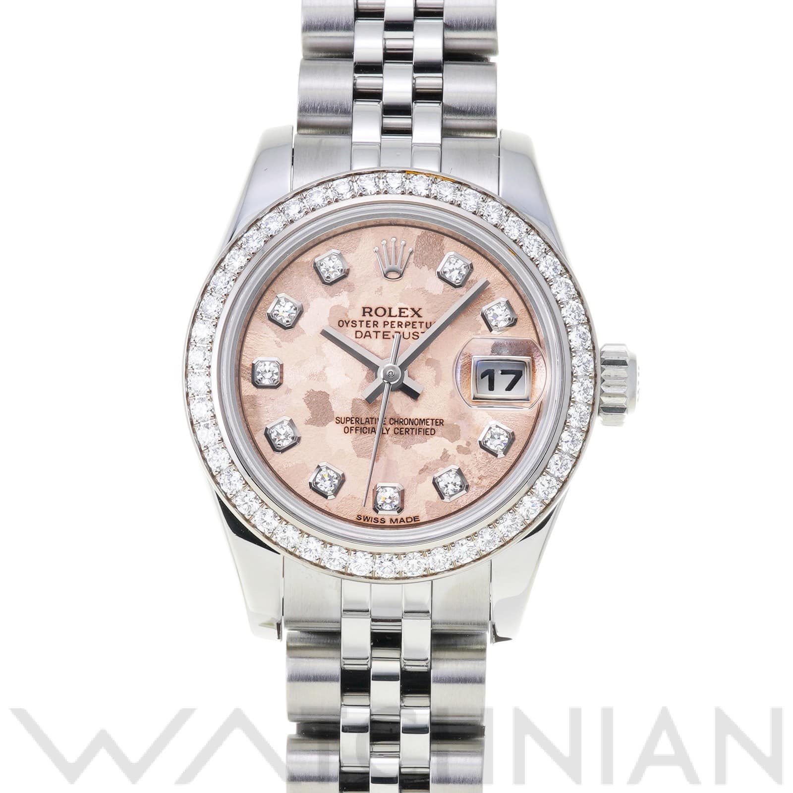 ロレックス レディ デイトジャスト 26 179384G ピンクゴールドクリスタル/ダイヤモンド レディース 時計 【中古】【wristwatch】