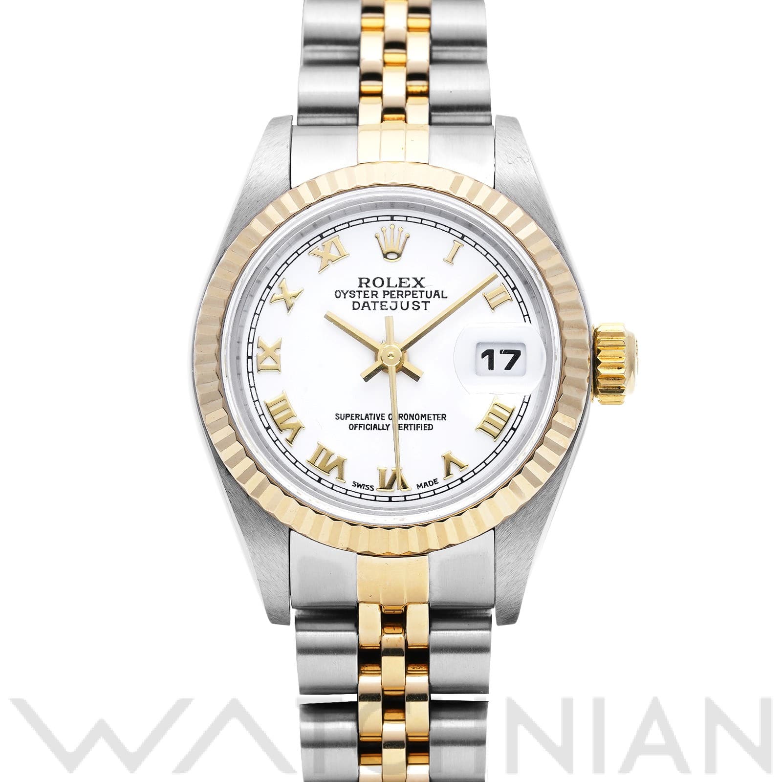 ロレックス デイトジャスト 26 79173 ホワイト レディース 時計 【中古】【wristwatch】