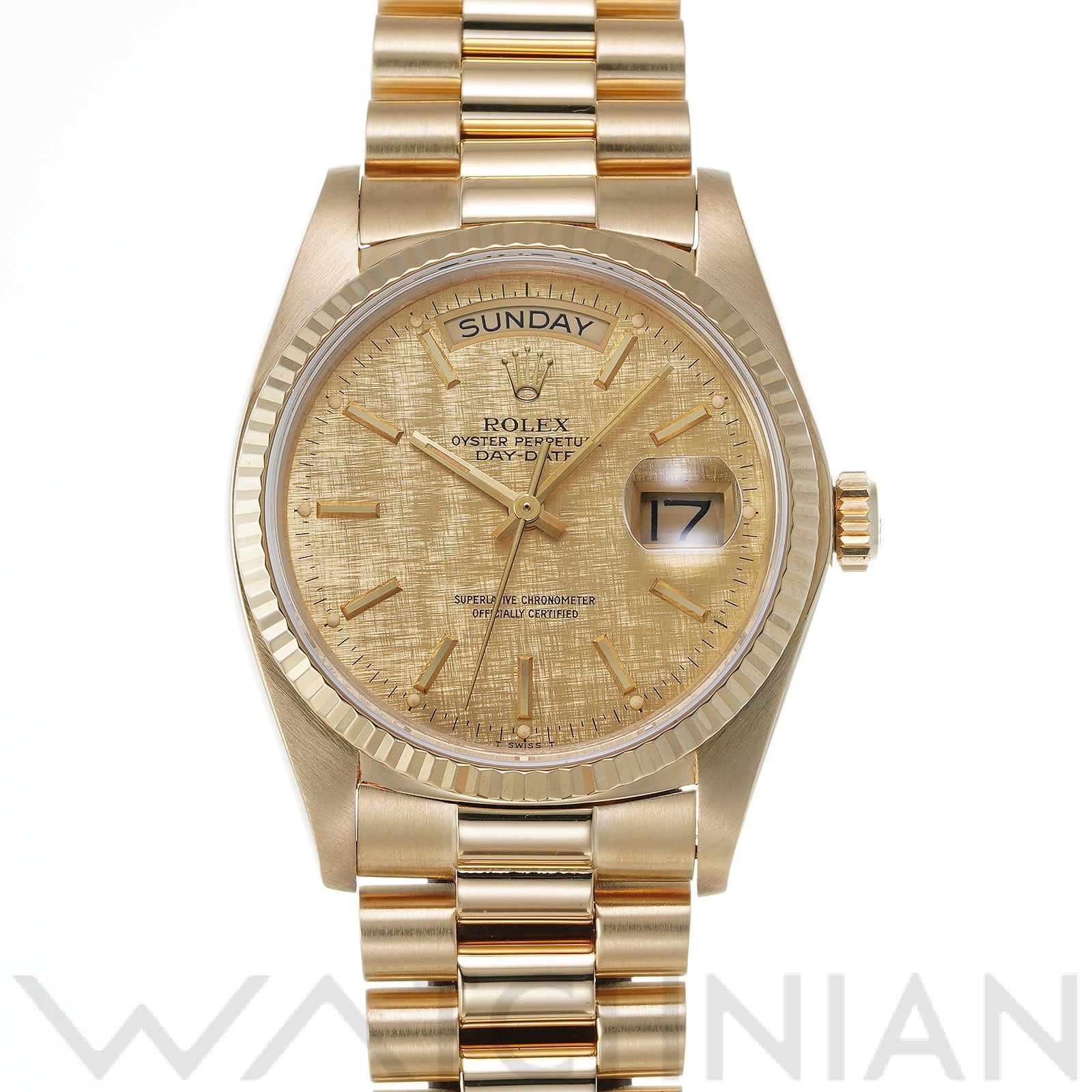 ロレックス デイデイト 18038 シャンパンモザイク メンズ 時計 【中古】【wristwatch】