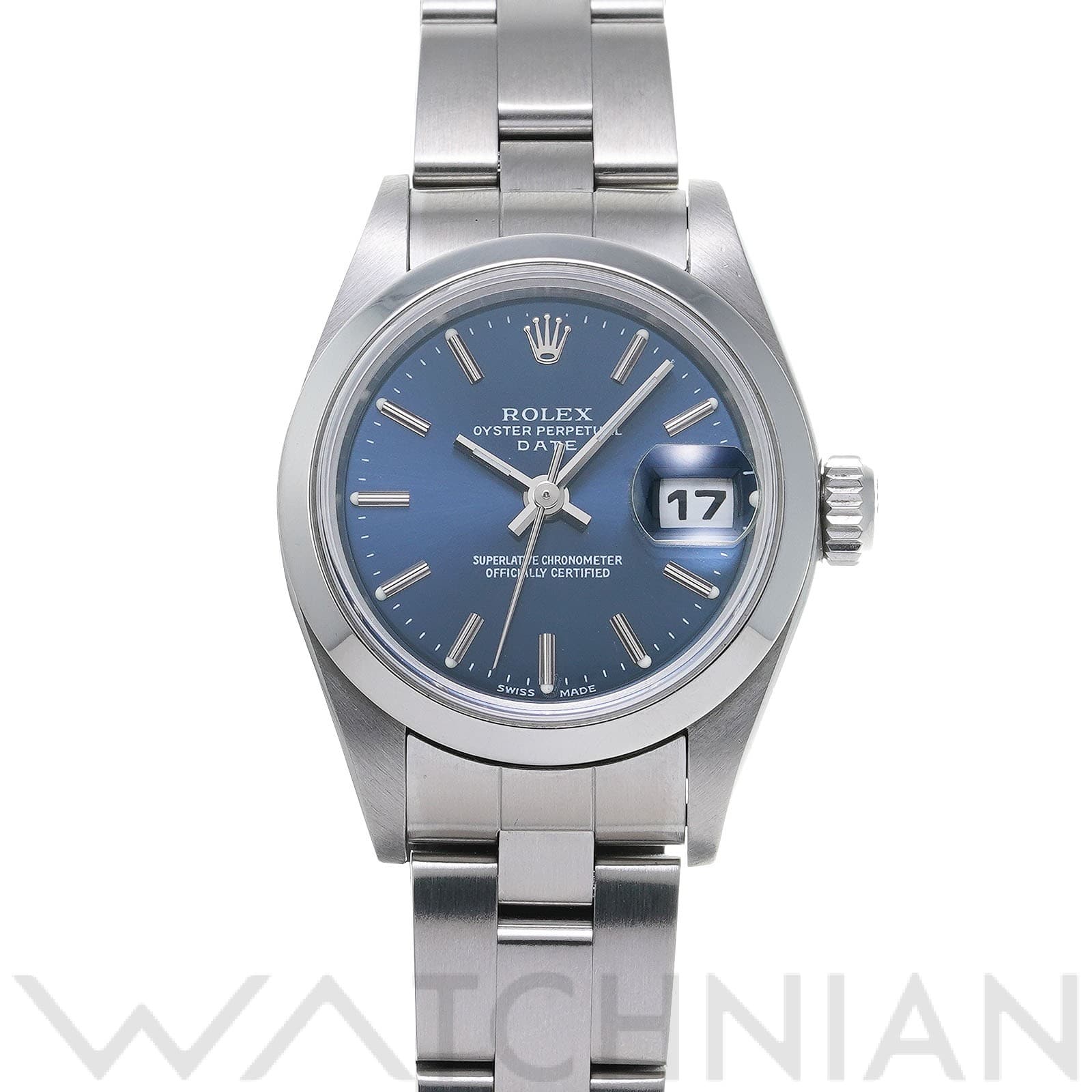 ロレックス オイスターパーペチュアル デイト 26 79160 ブルー レディース 時計 【中古】【wristwatch】