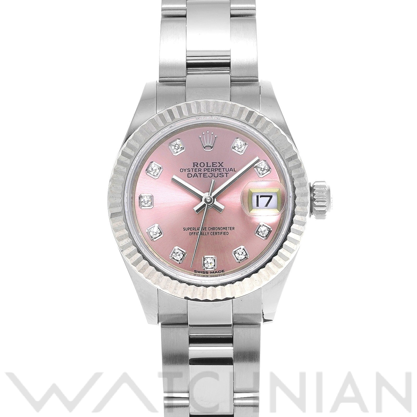 ロレックス レディ デイトジャスト 28 279174G ピンク/ダイヤモンド レディース 時計 【中古】【wristwatch】