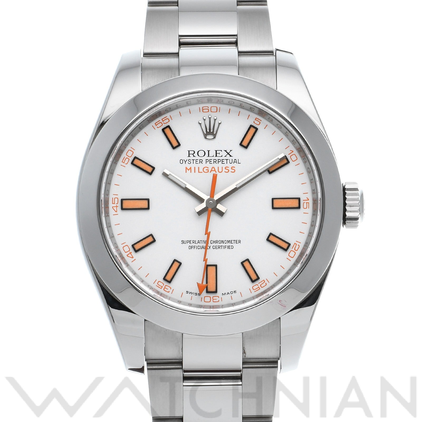 ミルガウス 116400 V番(2010年頃製造) ホワイト ロレックス ROLEX メンズ 【中古】