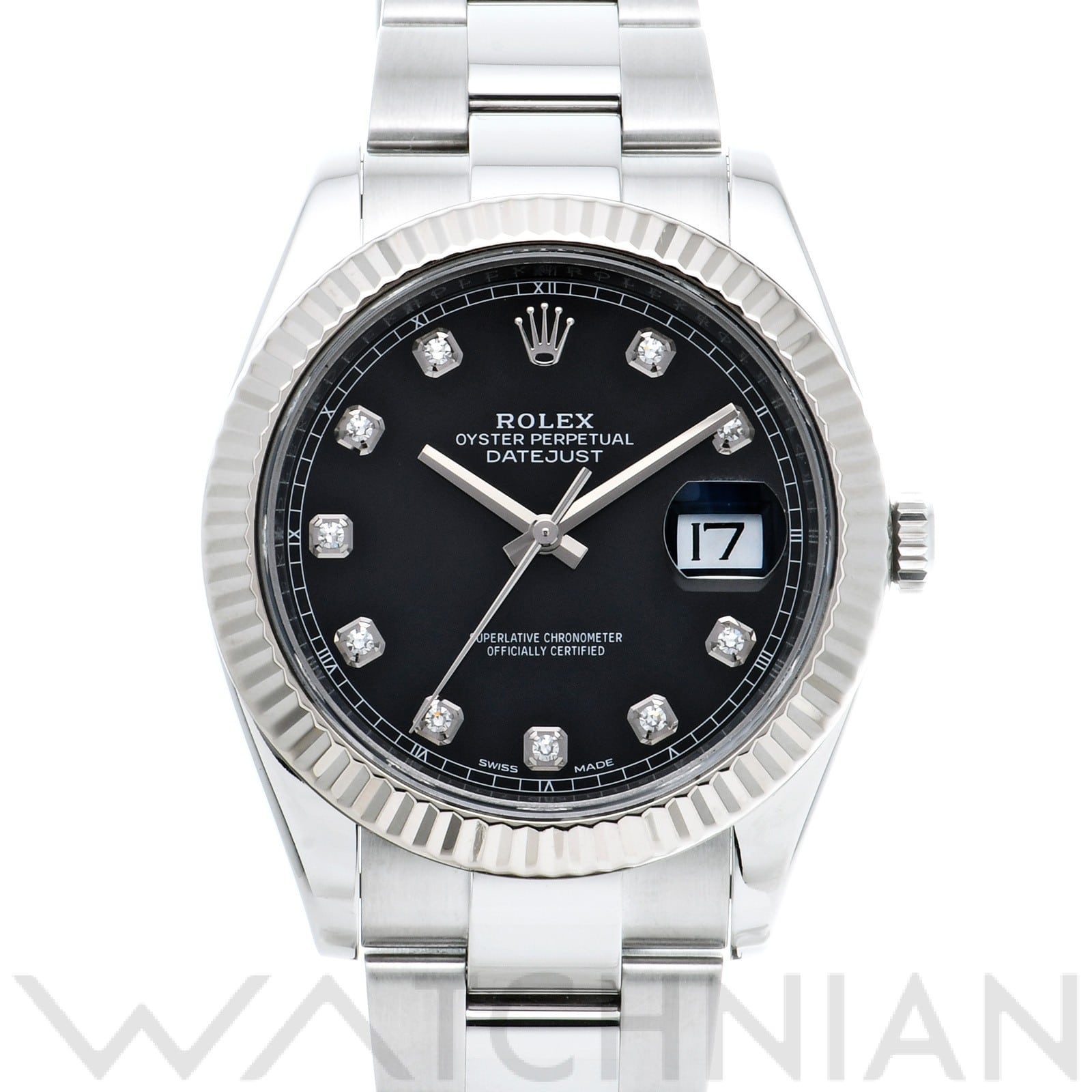 ロレックス / ROLEX デイトジャスト 41 126334G ブライトブラック/ダイヤモンド メンズ 時計 【中古】【wristwatch】