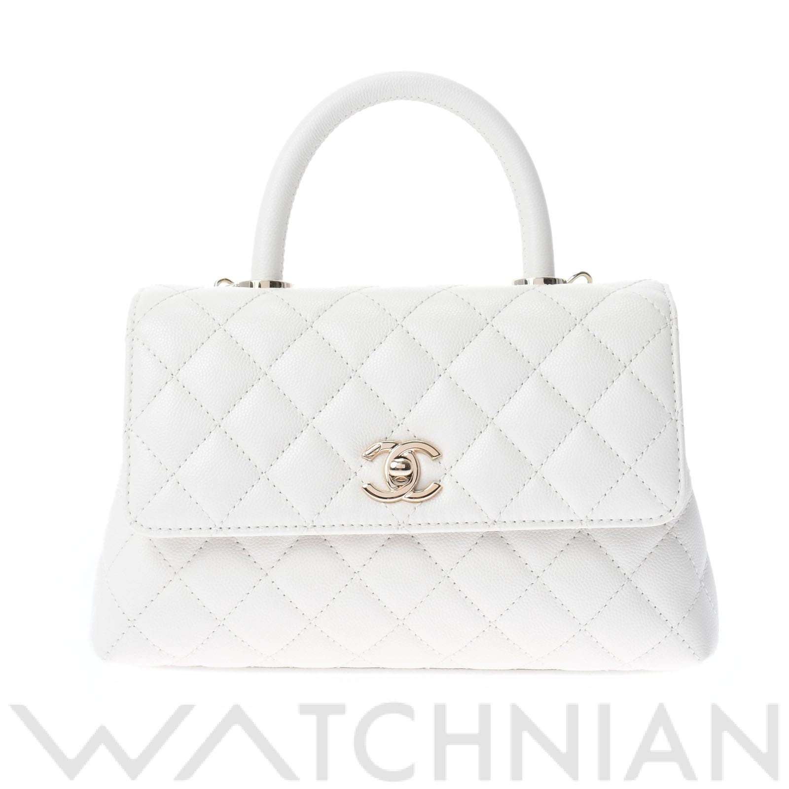 シャネル / CHANEL ココハンドル 2WAYチェーンショルダー 白/ゴールド金具 A92990 キャビアスキン レディース バッグ 【未使用】【bag】