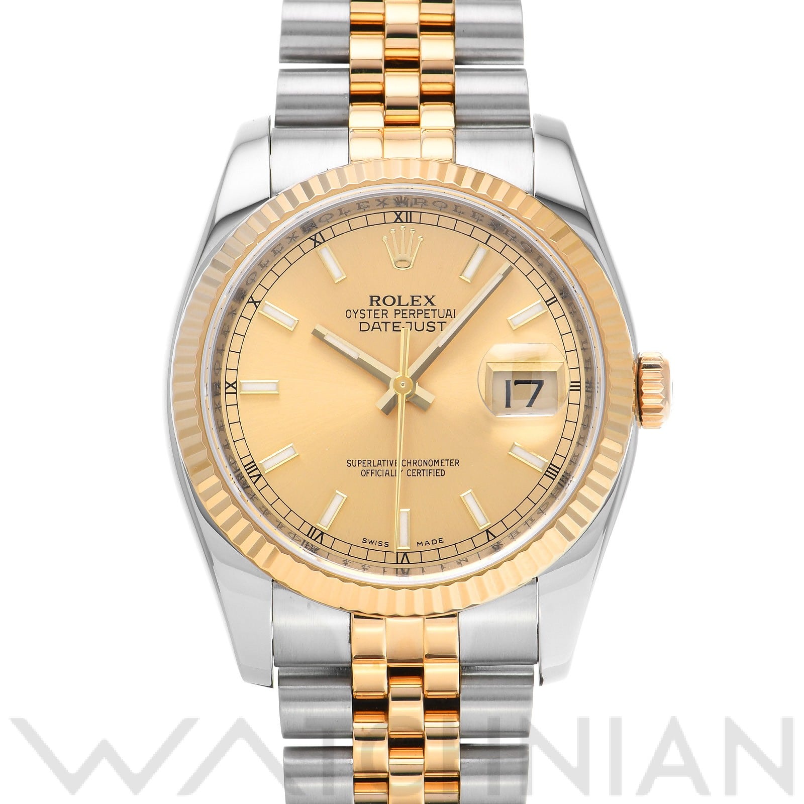 ロレックス デイトジャスト 36 116233 シャンパン メンズ 時計 【中古】【wristwatch】