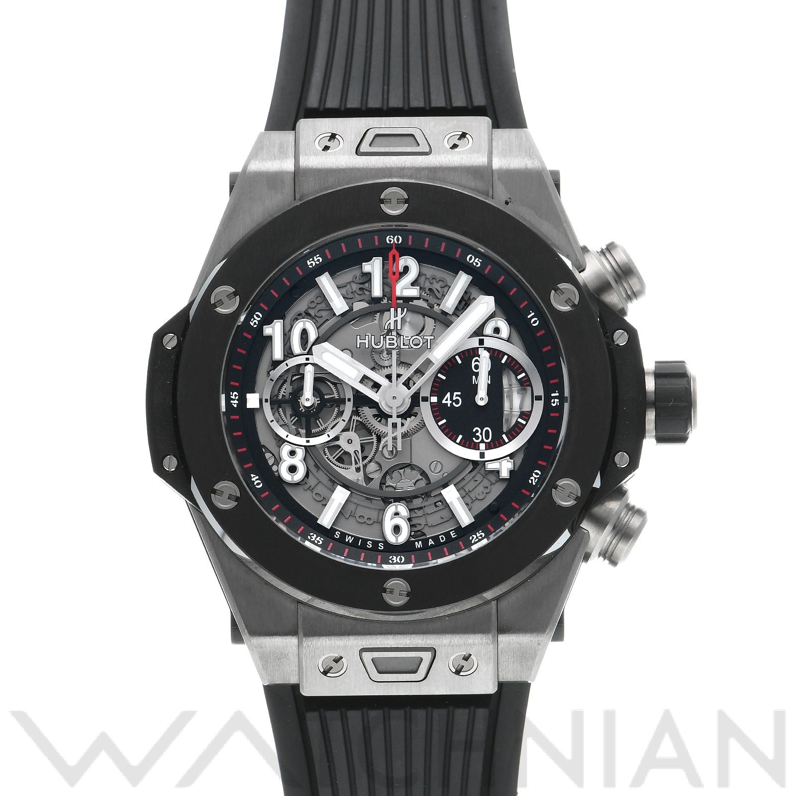 ウブロ / HUBLOT ビッグバン ウニコ チタニウム セラミック 411.NM.1170.RX マットブラックスケルトン メンズ 時計 【中古】【wristwatch】