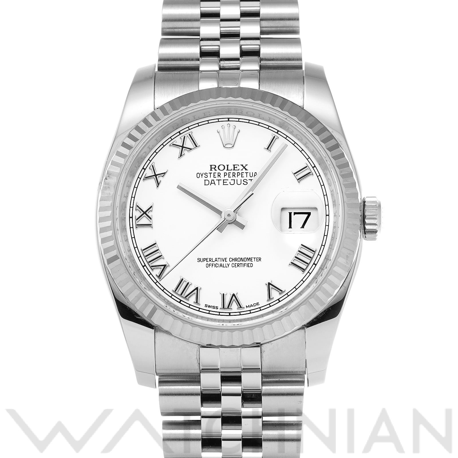 ロレックス デイトジャスト 36 116234 ホワイト メンズ 時計 【中古】【wristwatch】