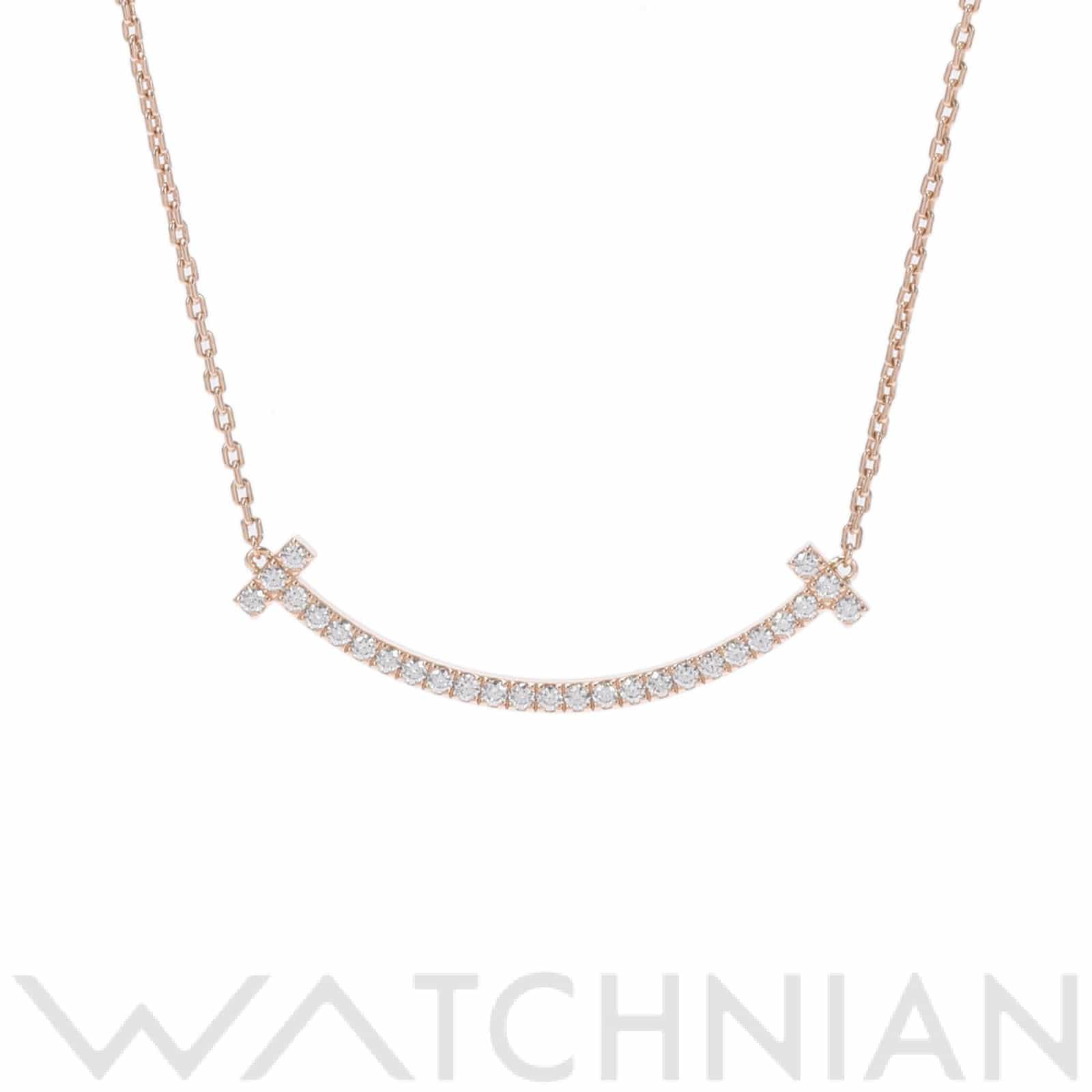 ティファニー Tスマイル ミディアム K18PG/ダイヤ レディース ジュエリー 【中古】【jewelry】