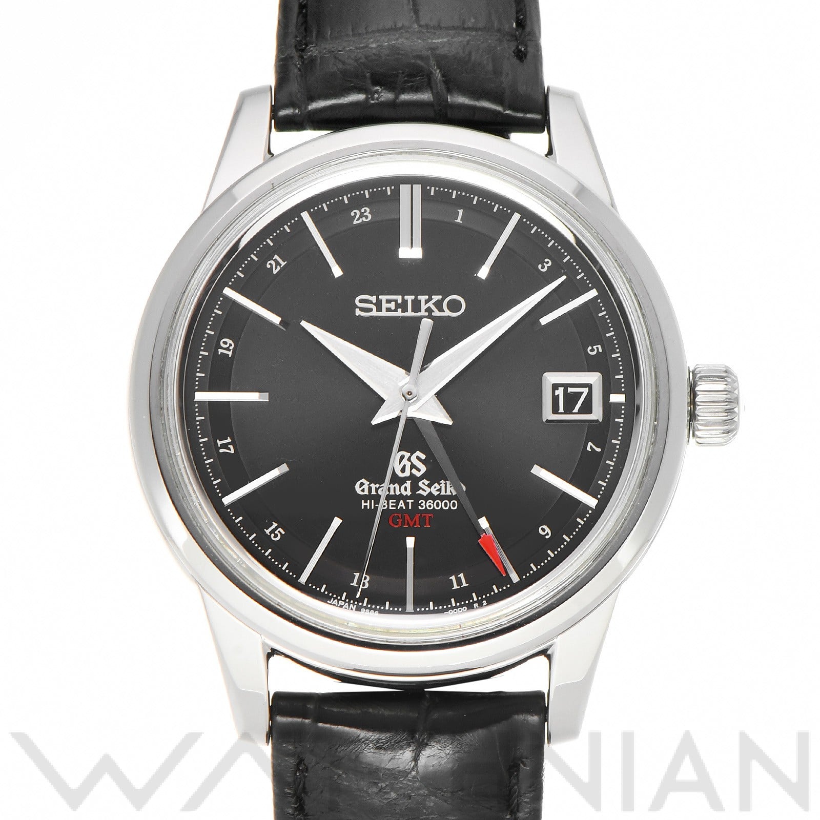 グランドセイコー / Grand Seiko メカニカル ハイビート36000 GMT SBGJ019 ブラック メンズ 時計 【中古】【wristwatch】