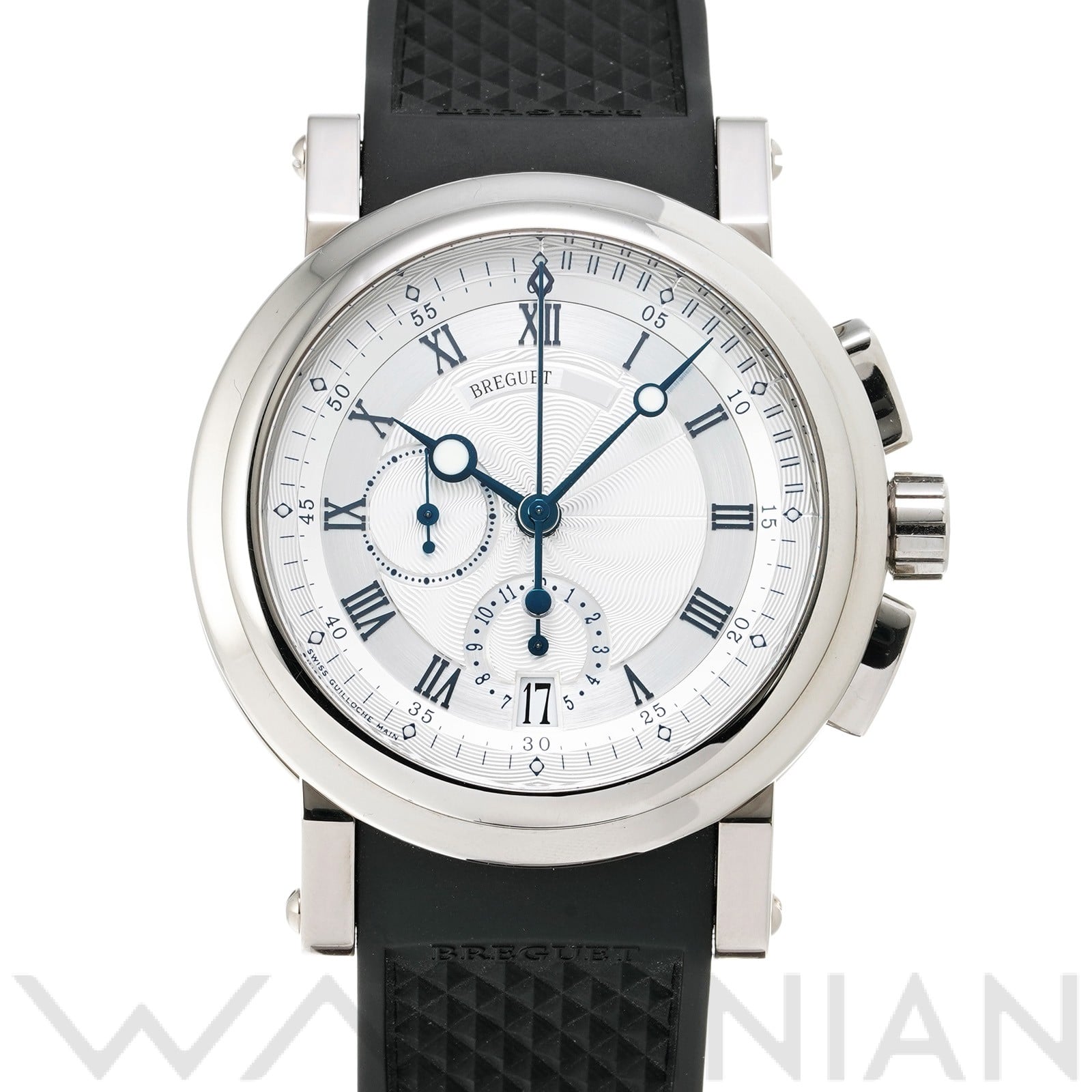 ブレゲ マリーンII クロノグラフ 5827BB/12/5ZU シルバー メンズ 時計 【中古】【wristwatch】
