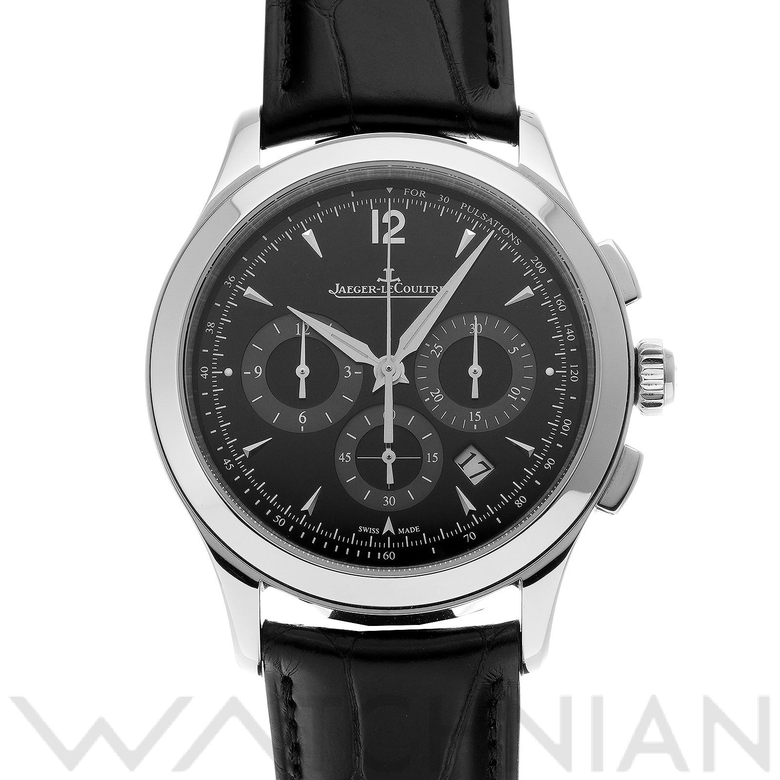 ジャガー ルクルト マスター クロノグラフ Q1538470 ブラック メンズ 時計 【中古】【wristwatch】