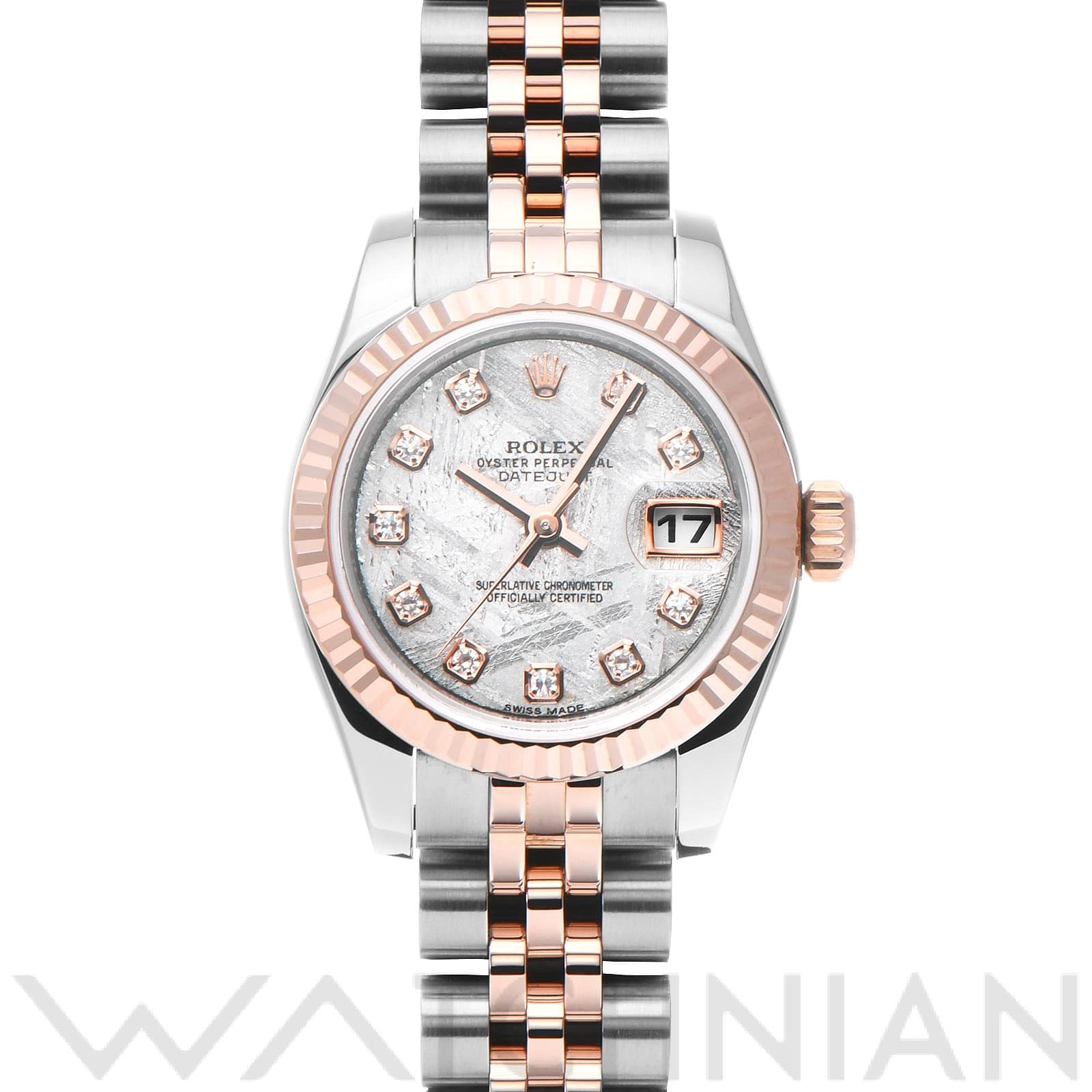 ロレックス デイトジャスト 26 179171G メテオライト/ダイヤモンド レディース 時計 【中古】【wristwatch】