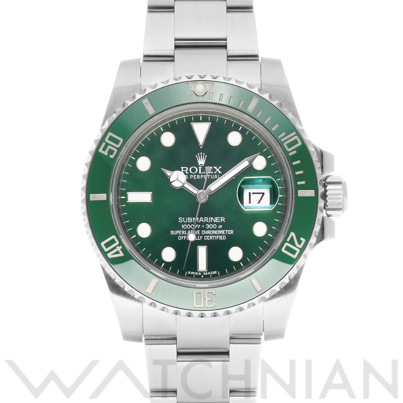 ロレックス サブマリーナ デイト 116610LV グリーン メンズ 時計 【中古】【wristwatch】