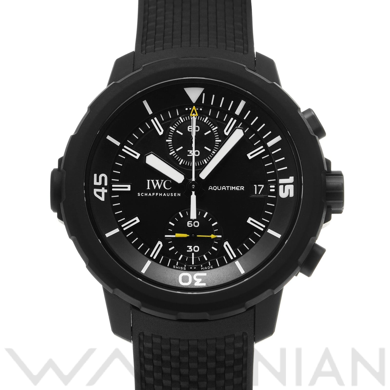 アクアタイマー クロノグラフ ガラパゴスアイランド IW379502 ブラック インターナショナルウォッチカンパニー IWC メンズ 【中古】