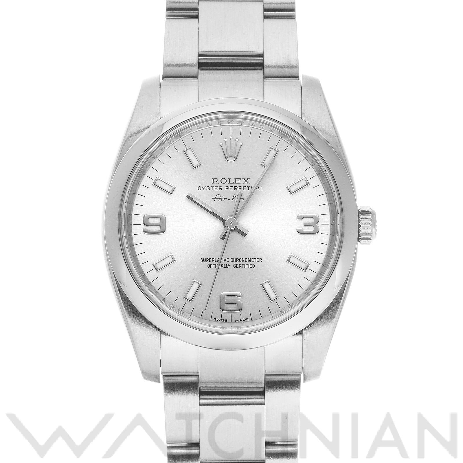 ロレックス エアキング 114200 シルバー メンズ 時計 【中古】【wristwatch】