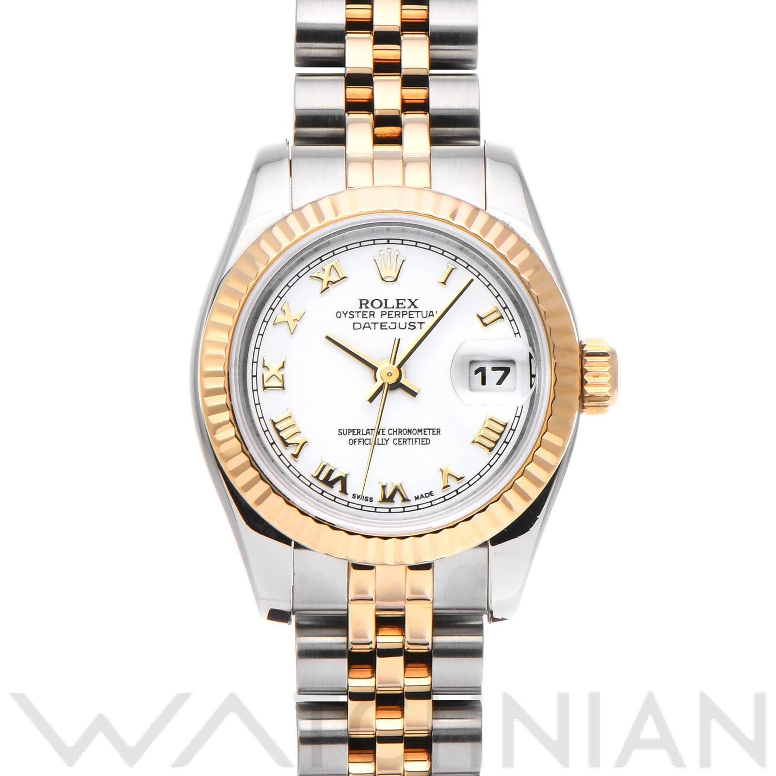 ロレックス デイトジャスト 26 179173 ホワイト レディース 時計 【中古】【wristwatch】