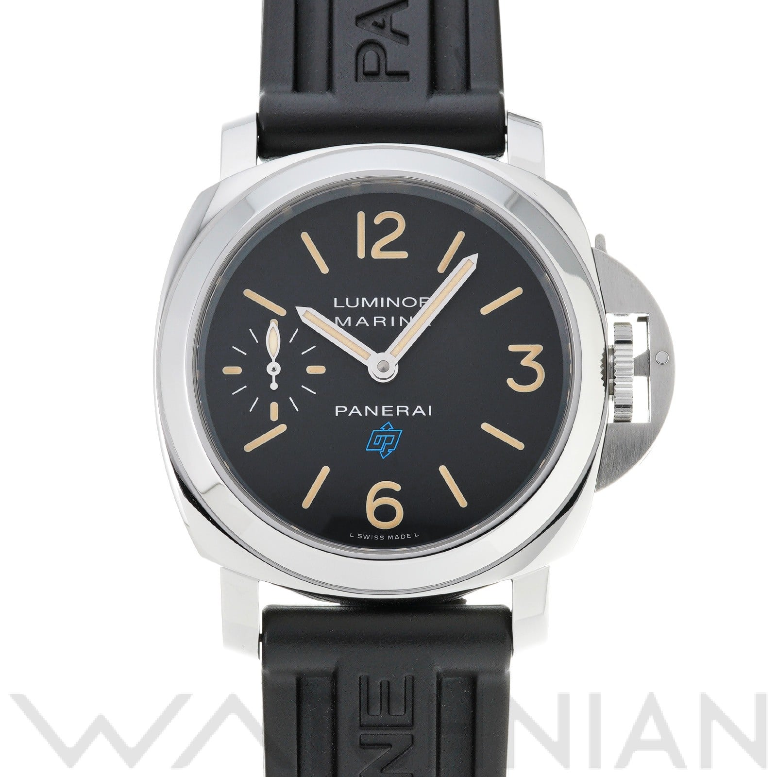 ルミノールマリーナ ロゴ アッチャイオ PAM00631 S番(2016年製造) ブラック パネライ OFFICINE PANERAI メンズ 【中古】