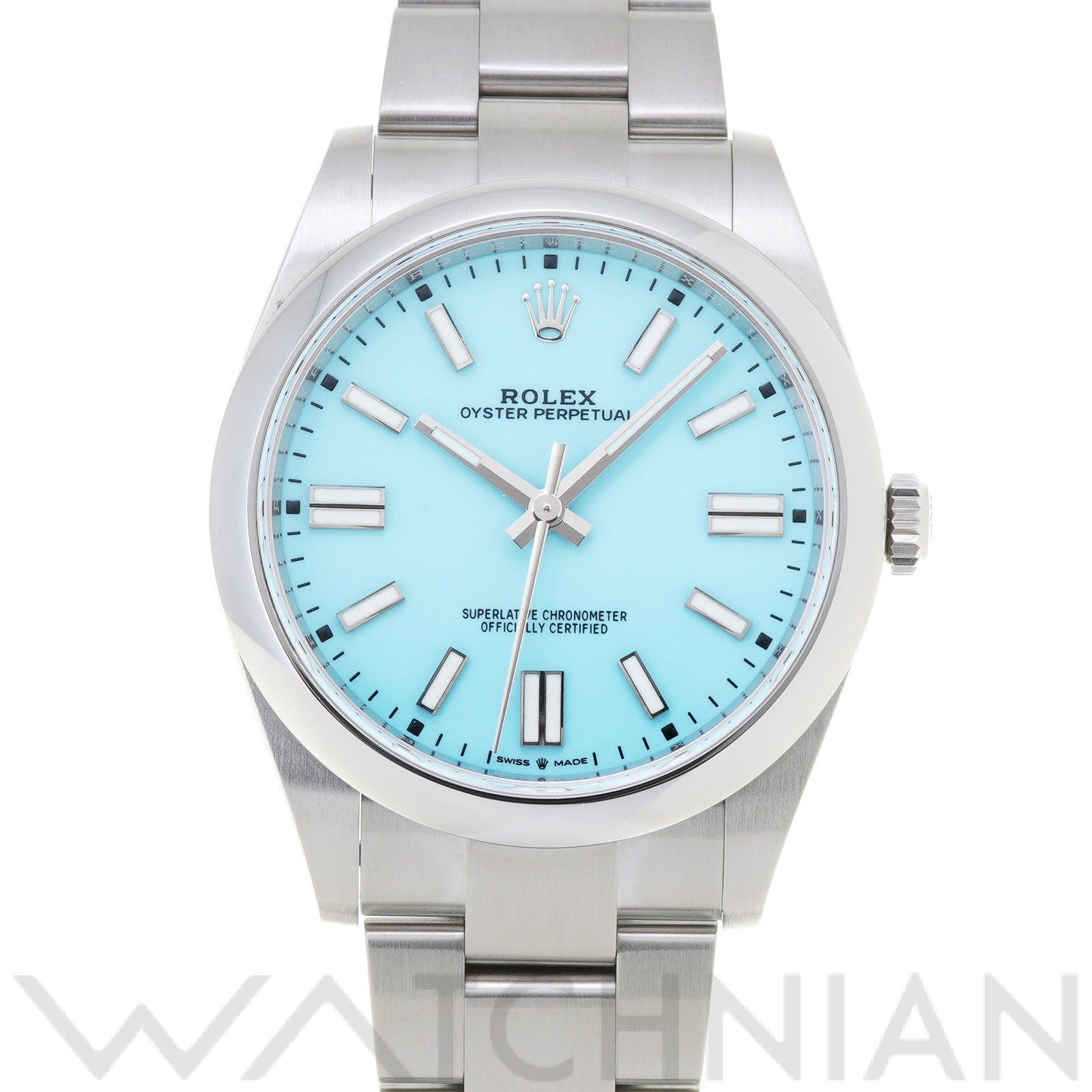 ロレックス オイスターパーペチュアル 41 124300 ターコイズブルー メンズ 時計 【中古】【wristwatch】