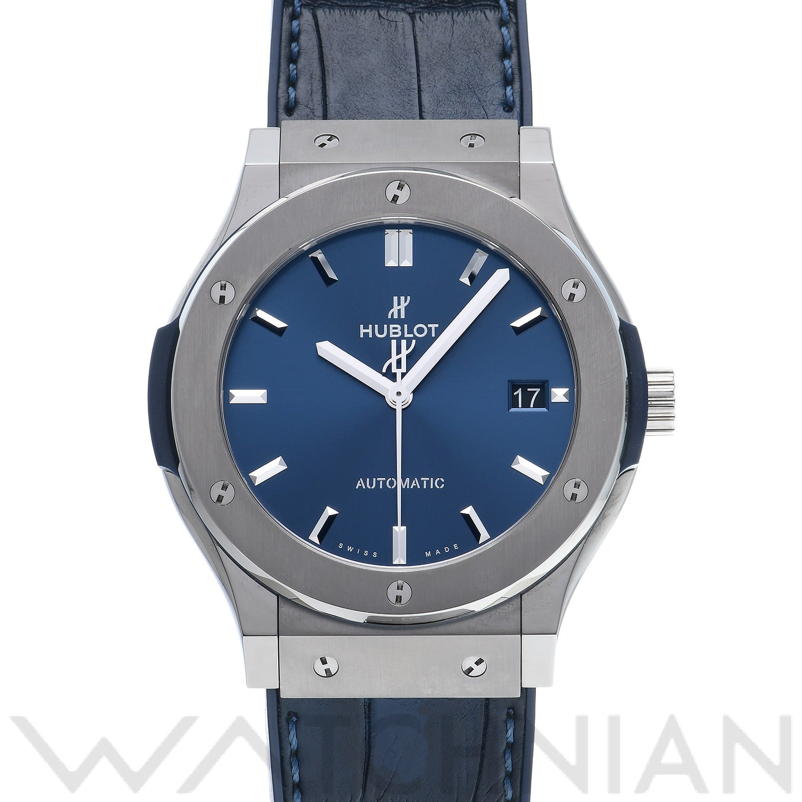 クラシックフュージョン チタニウム ブルー 511.NX.7170.LR ブルー ウブロ HUBLOT メンズ 【中古】