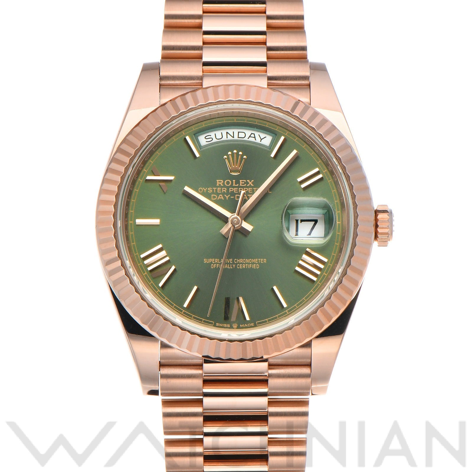 ロレックス デイデイト 40 228235 オリーブグリーン メンズ 時計 【中古】【wristwatch】